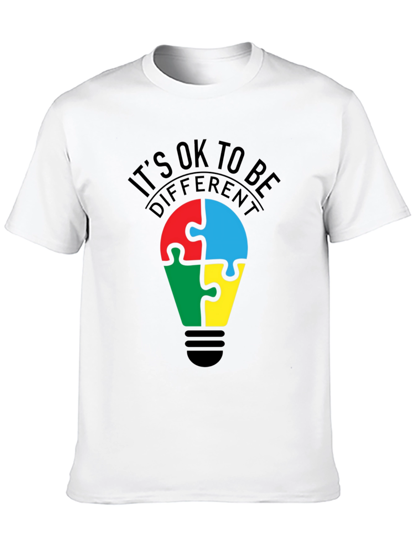 Black It's Ok to Be Different T-Shirt view 10