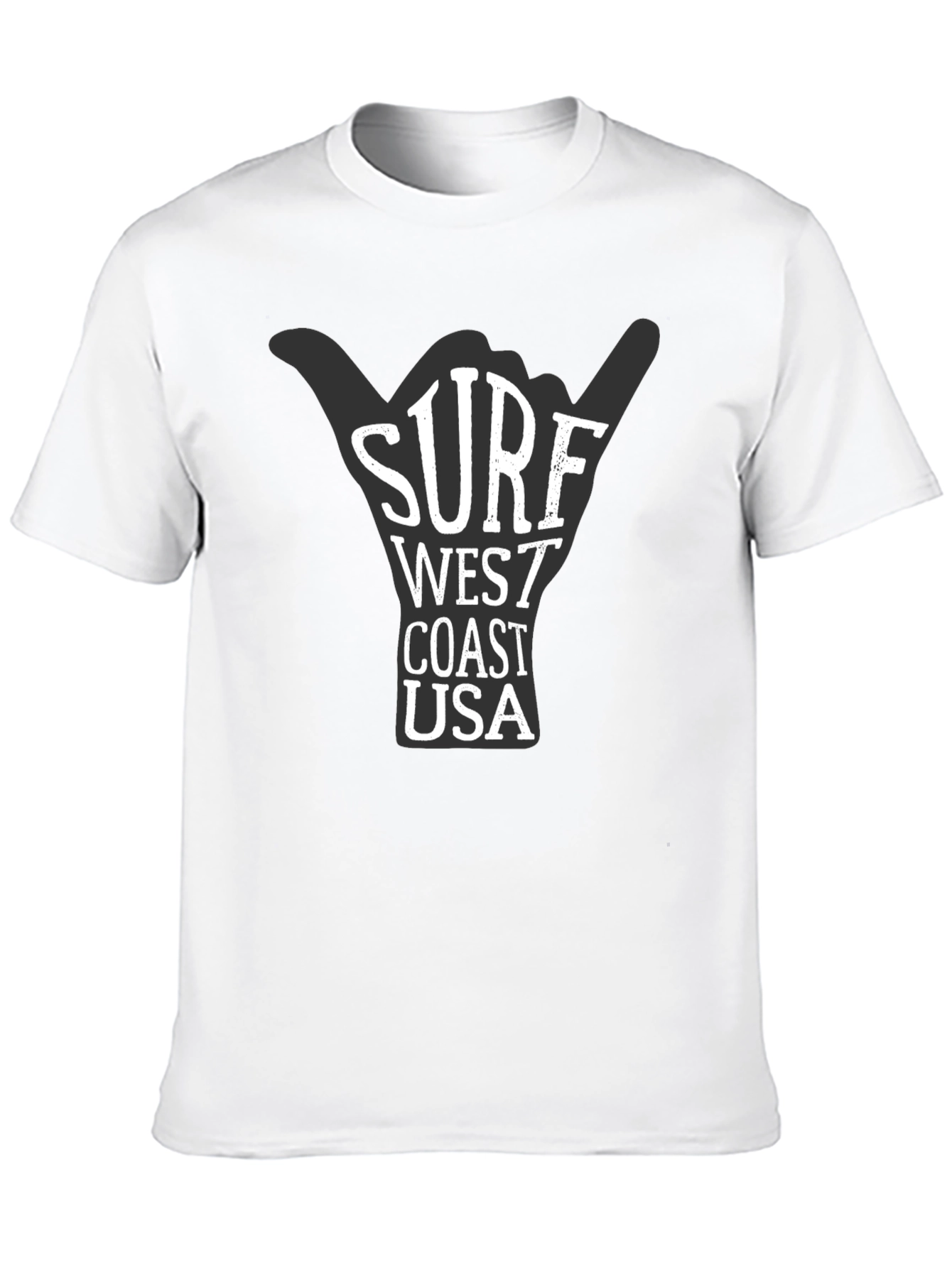 Black Surf West Coast USA Graphic T-Shirt view 10
