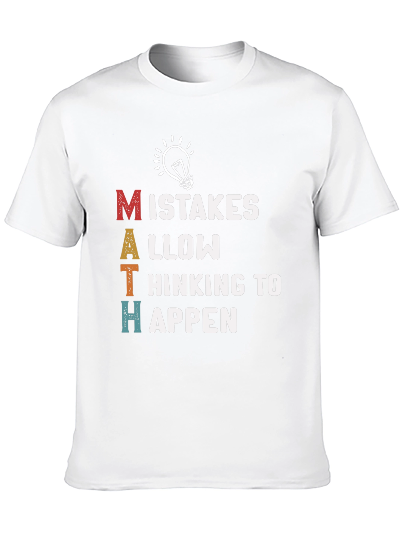 Black Math Mistakes T-Shirt - Thinking to Happen Tee view 10