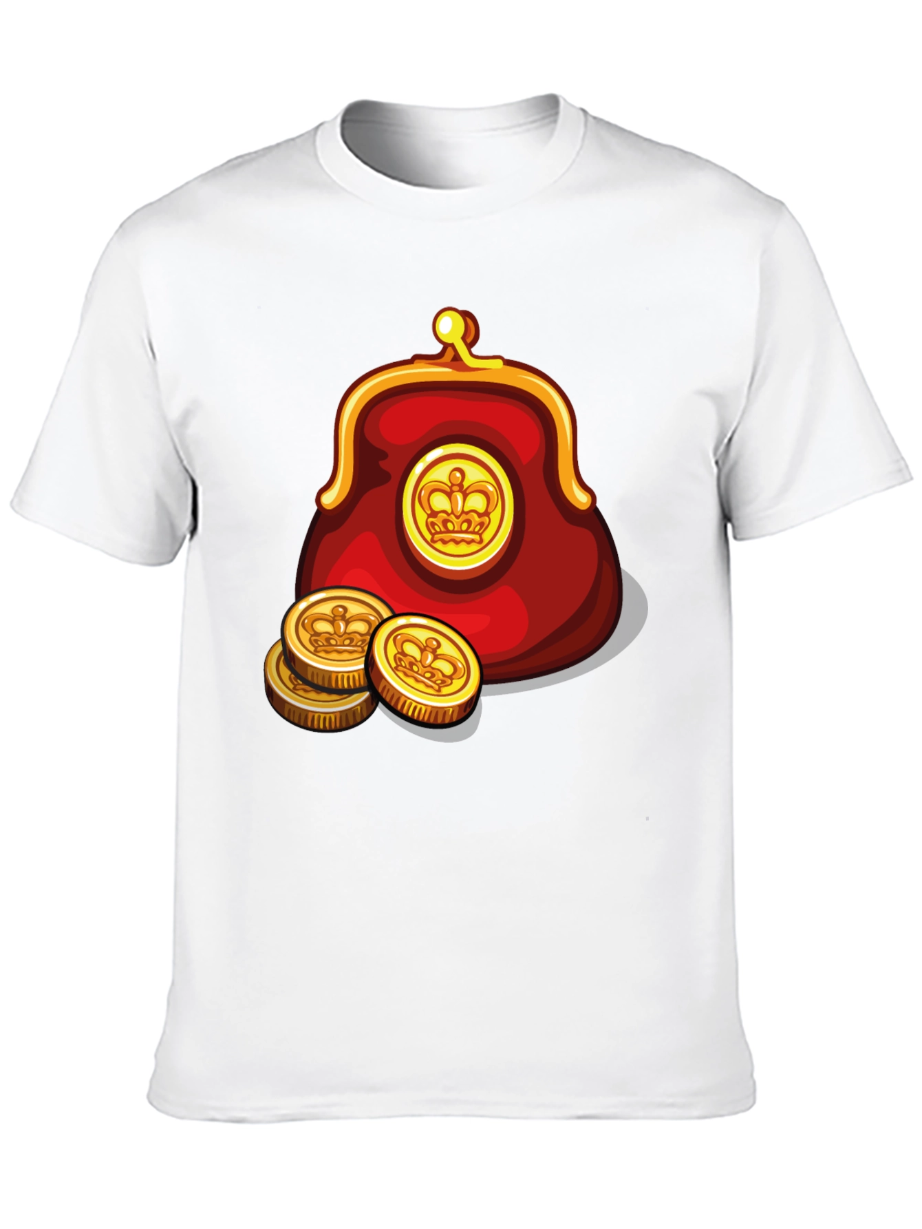 Black Crown Coin Purse Graphic Tee - Black Cotton Blend view 10