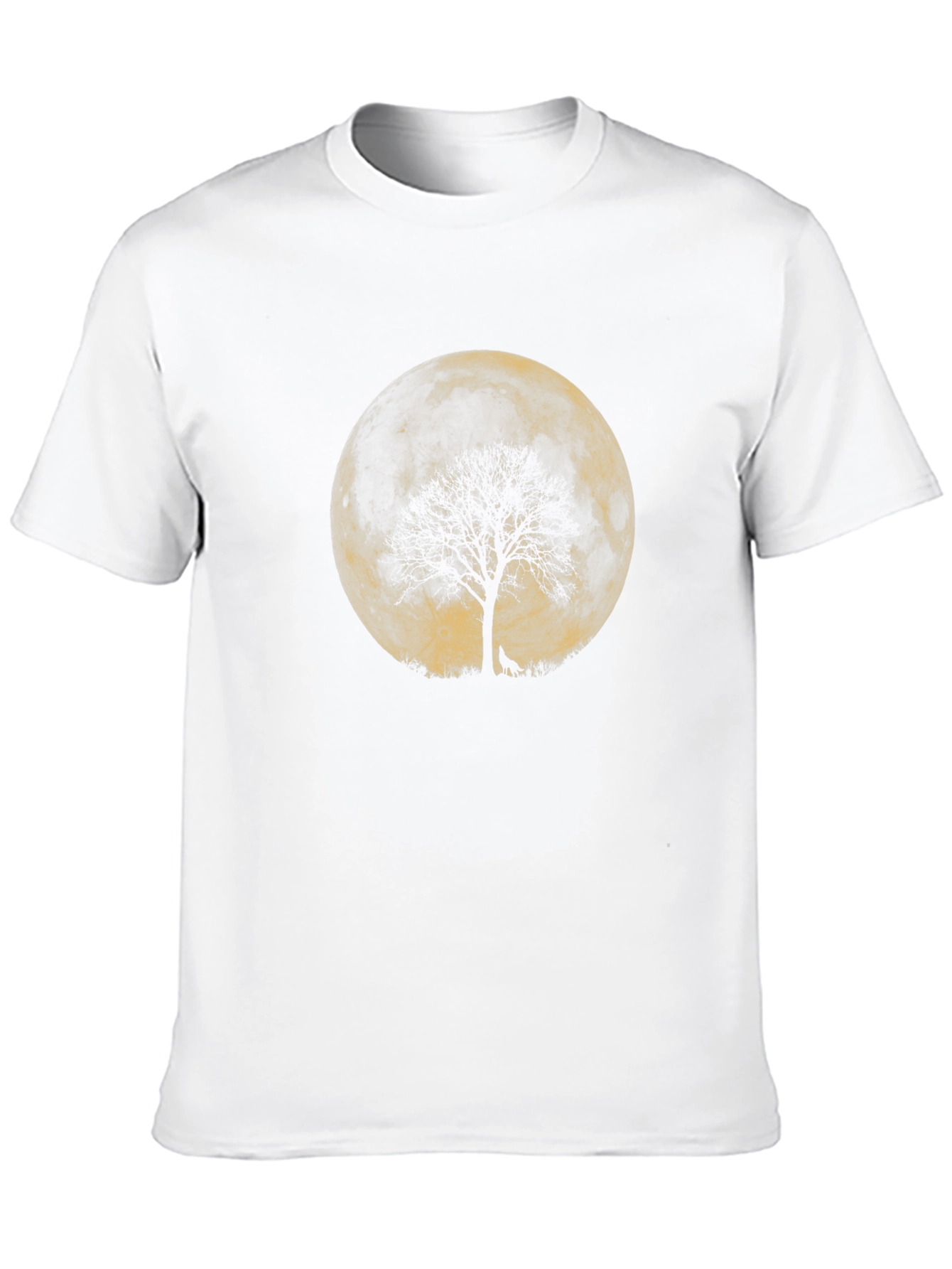 Black Wolf Moon Tree Graphic Tee - Black view 10