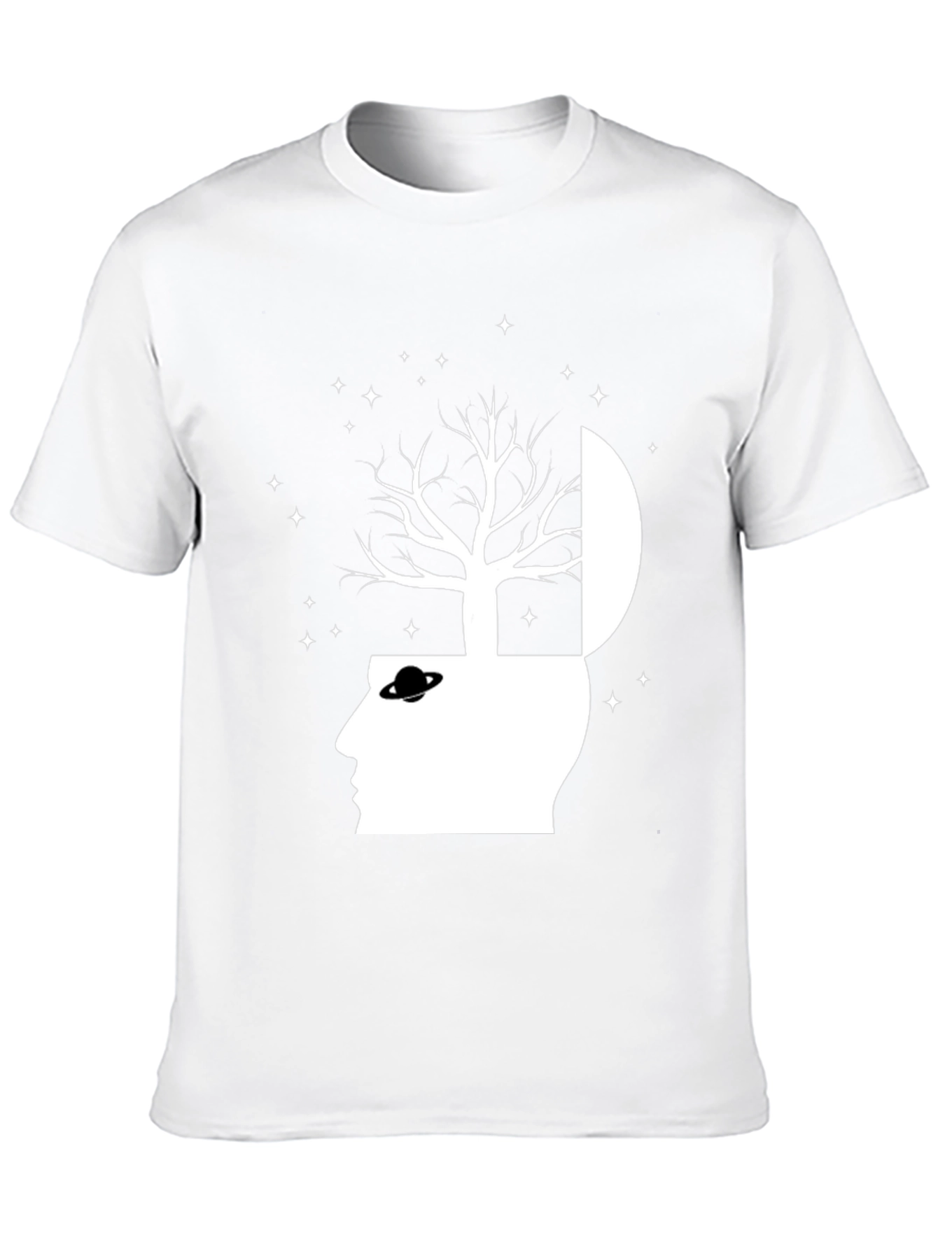 Black Cosmic Mind T-Shirt - Black Graphic Tee view 10