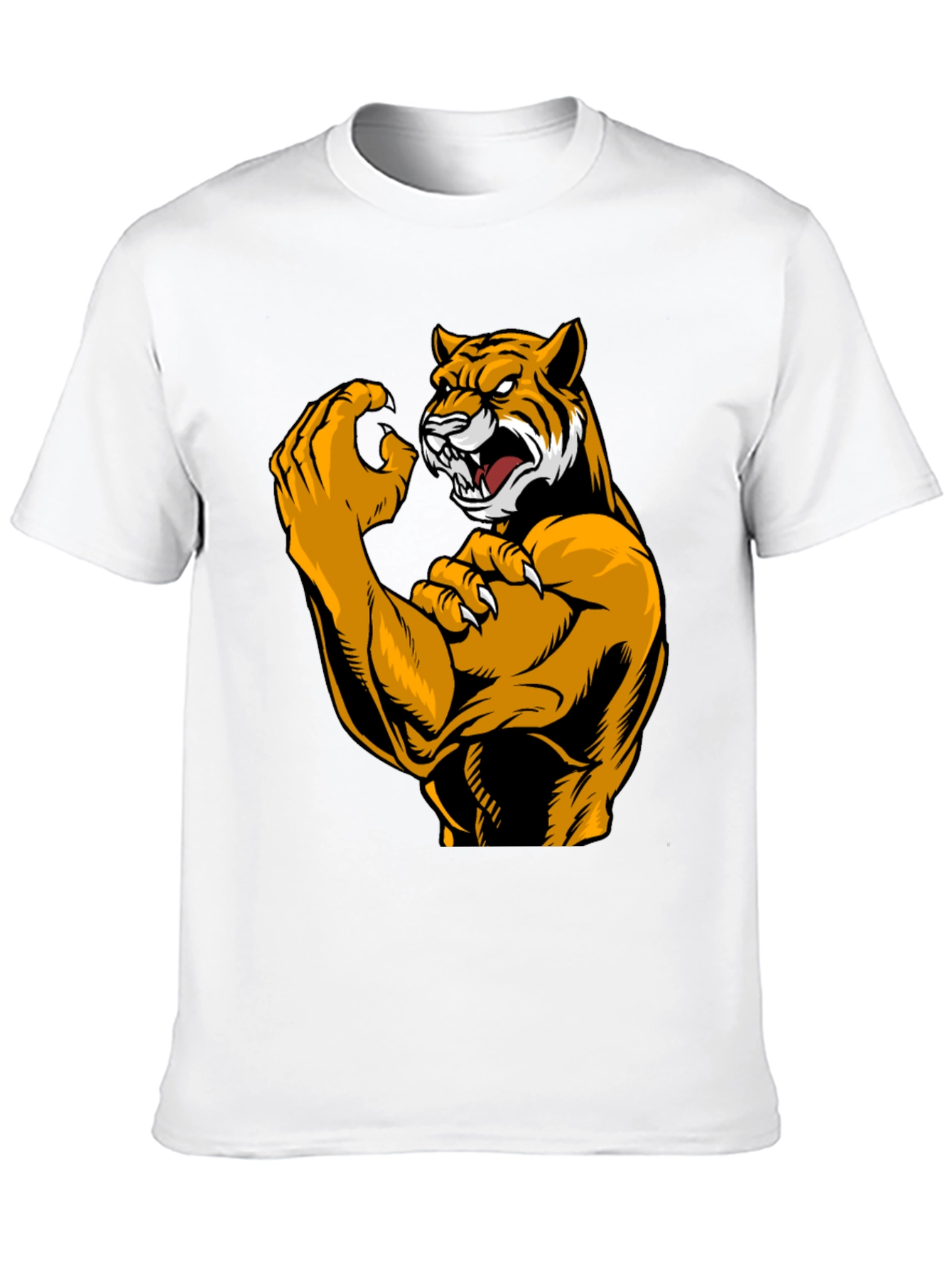 Black Tiger Muscle Black T-Shirt view 10