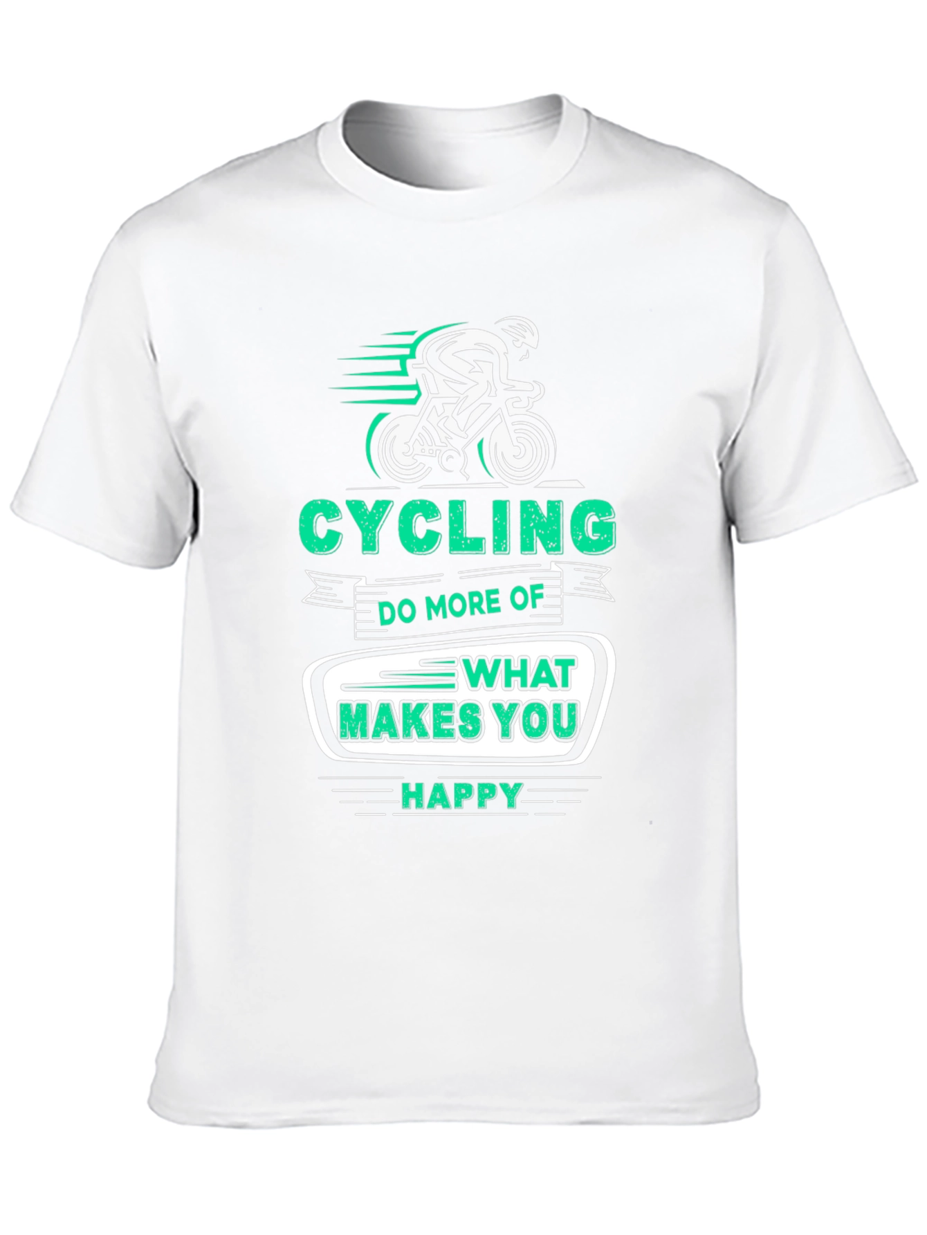 Cycling Makes You Happy Graphic T-Shirt - 10