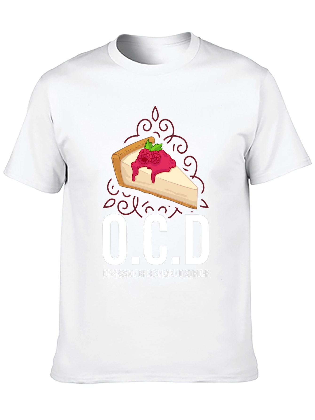 Black OCD Obsessive Cheesecake Disorder Graphic Tee view 10