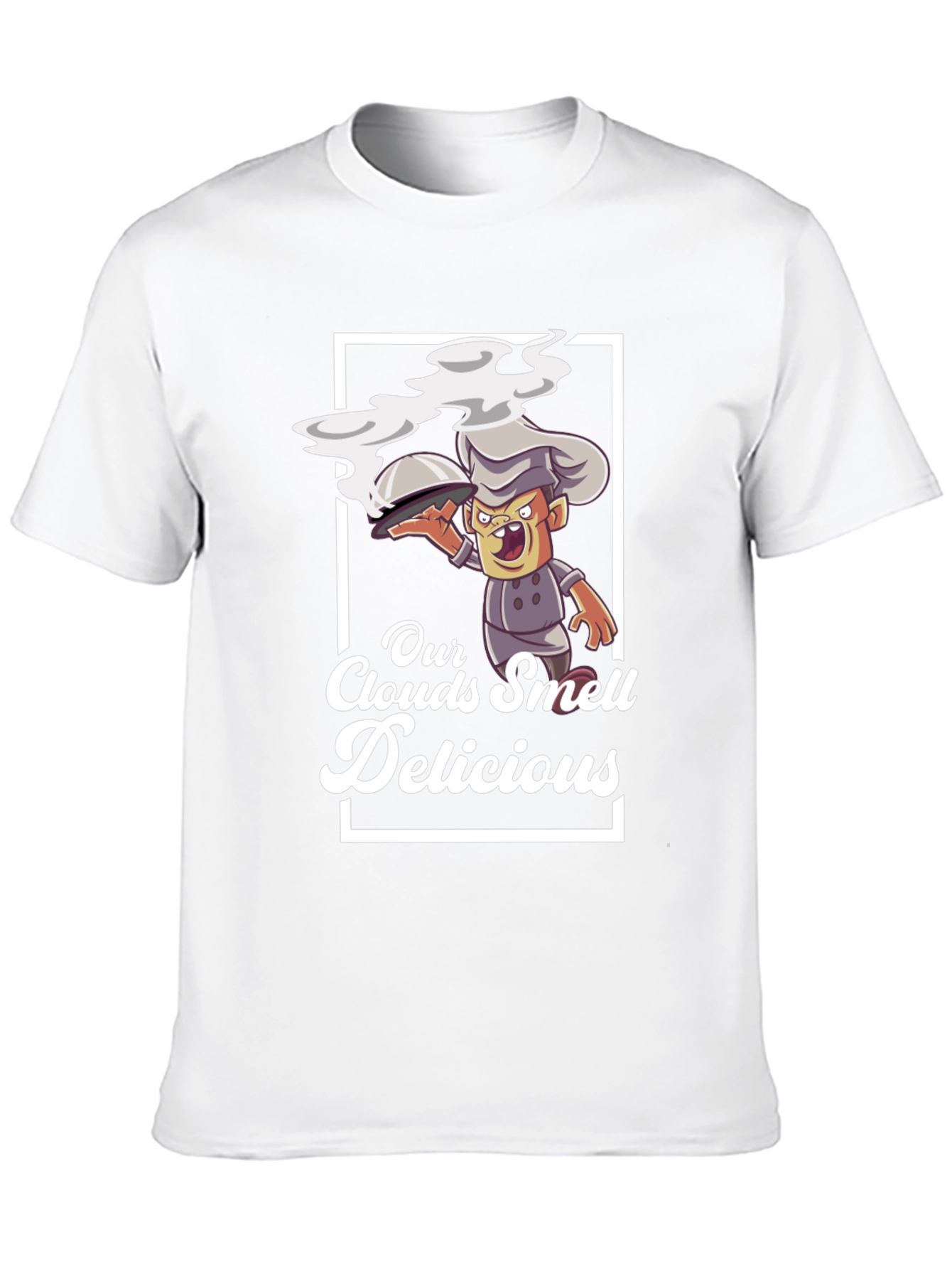 Black Our Clouds Smell Delicious T-Shirt Chef Cartoon Black view 10