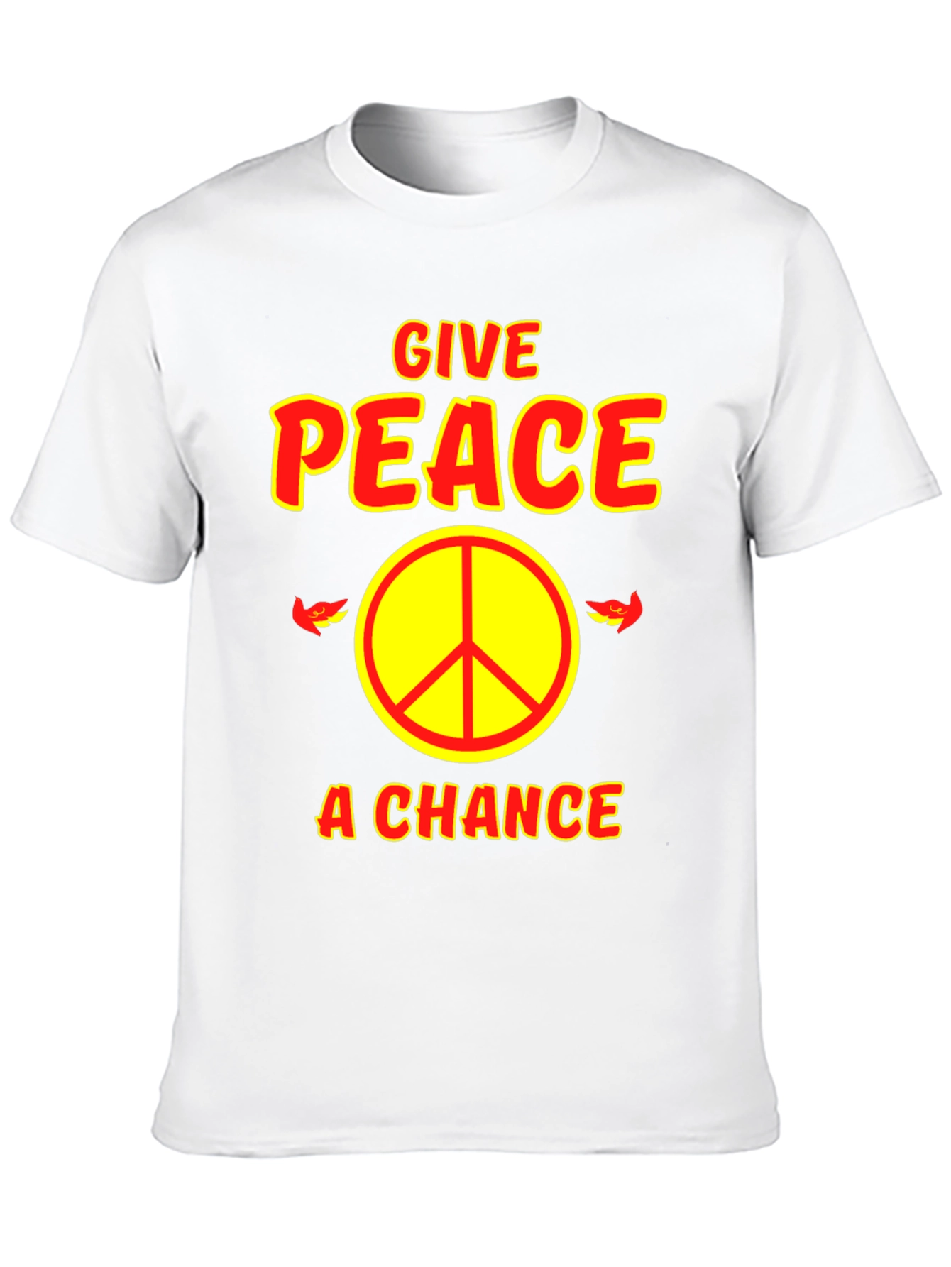 Black Give Peace A Chance Graphic T-Shirt view 10