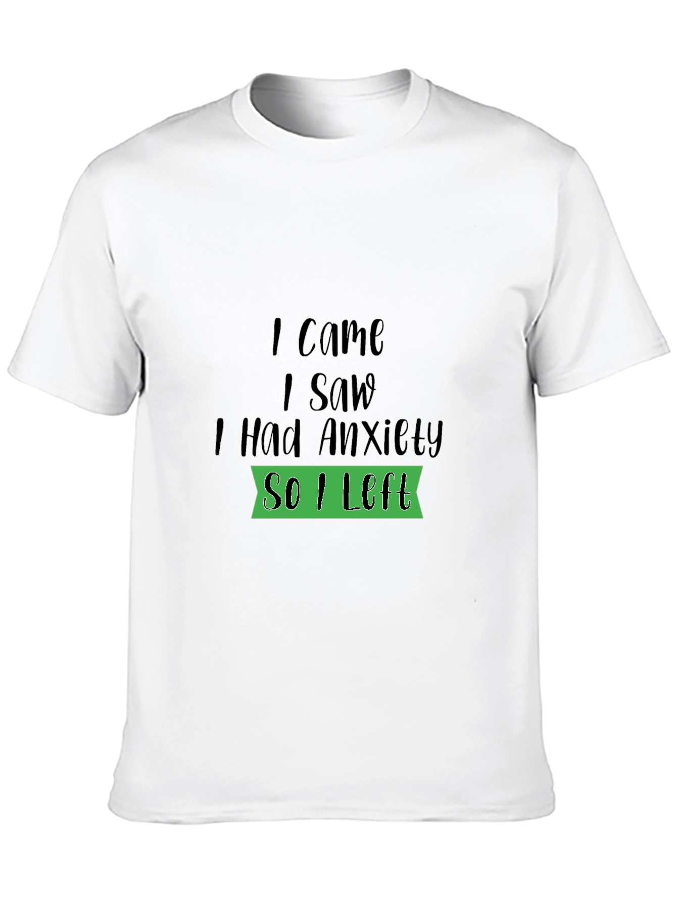 Black Anxiety Humor Black T-Shirt view 10