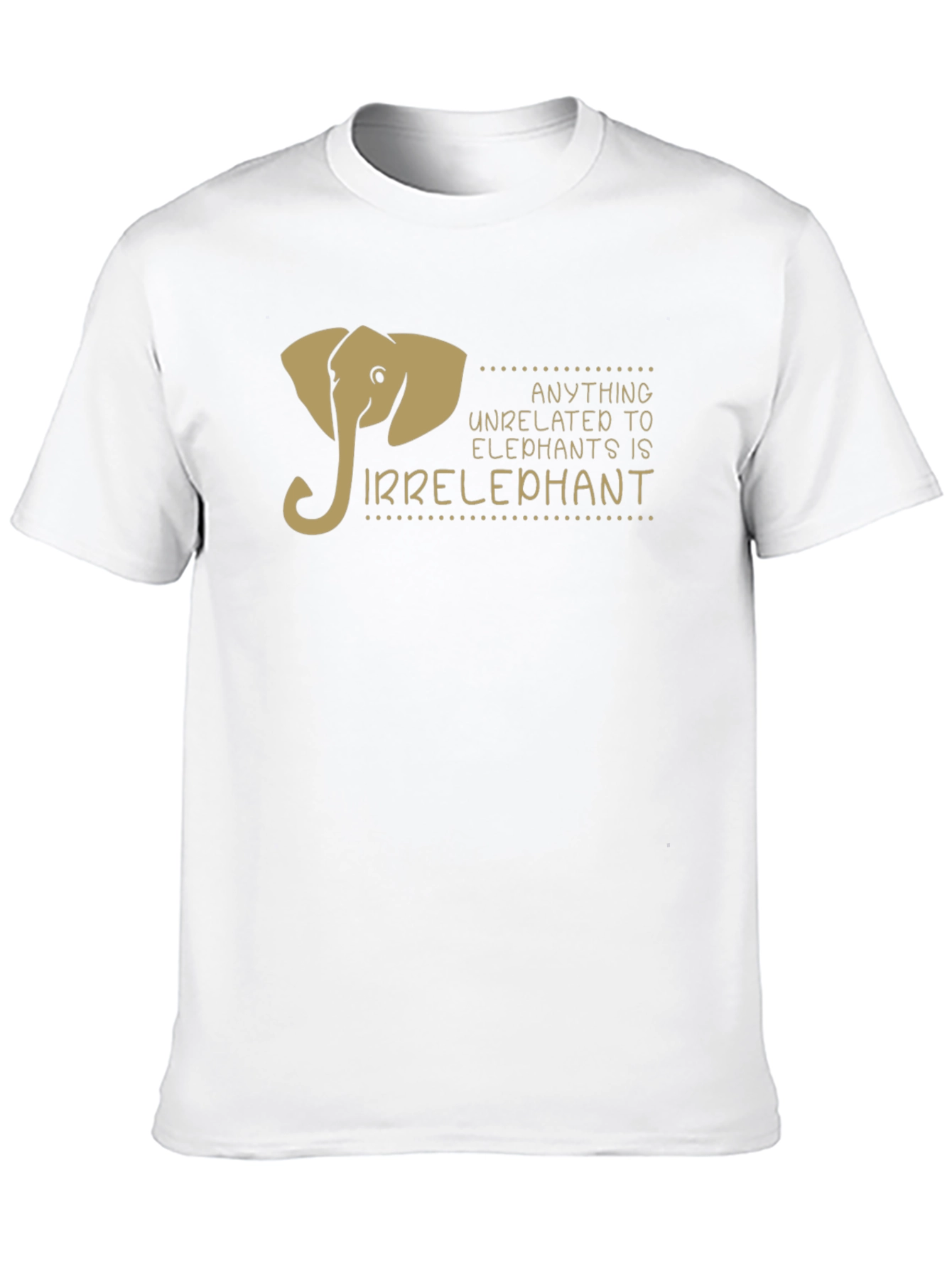 Black Irrelephant Graphic T-Shirt - Funny Elephant Design view 10