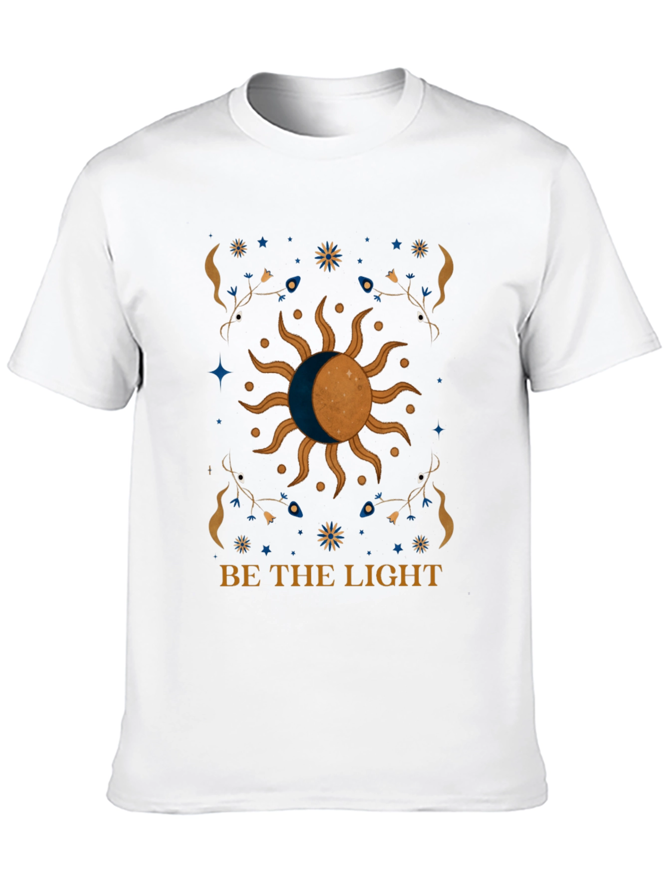 Black Celestial Sun & Moon Graphic Tee - Be The Light! view 10