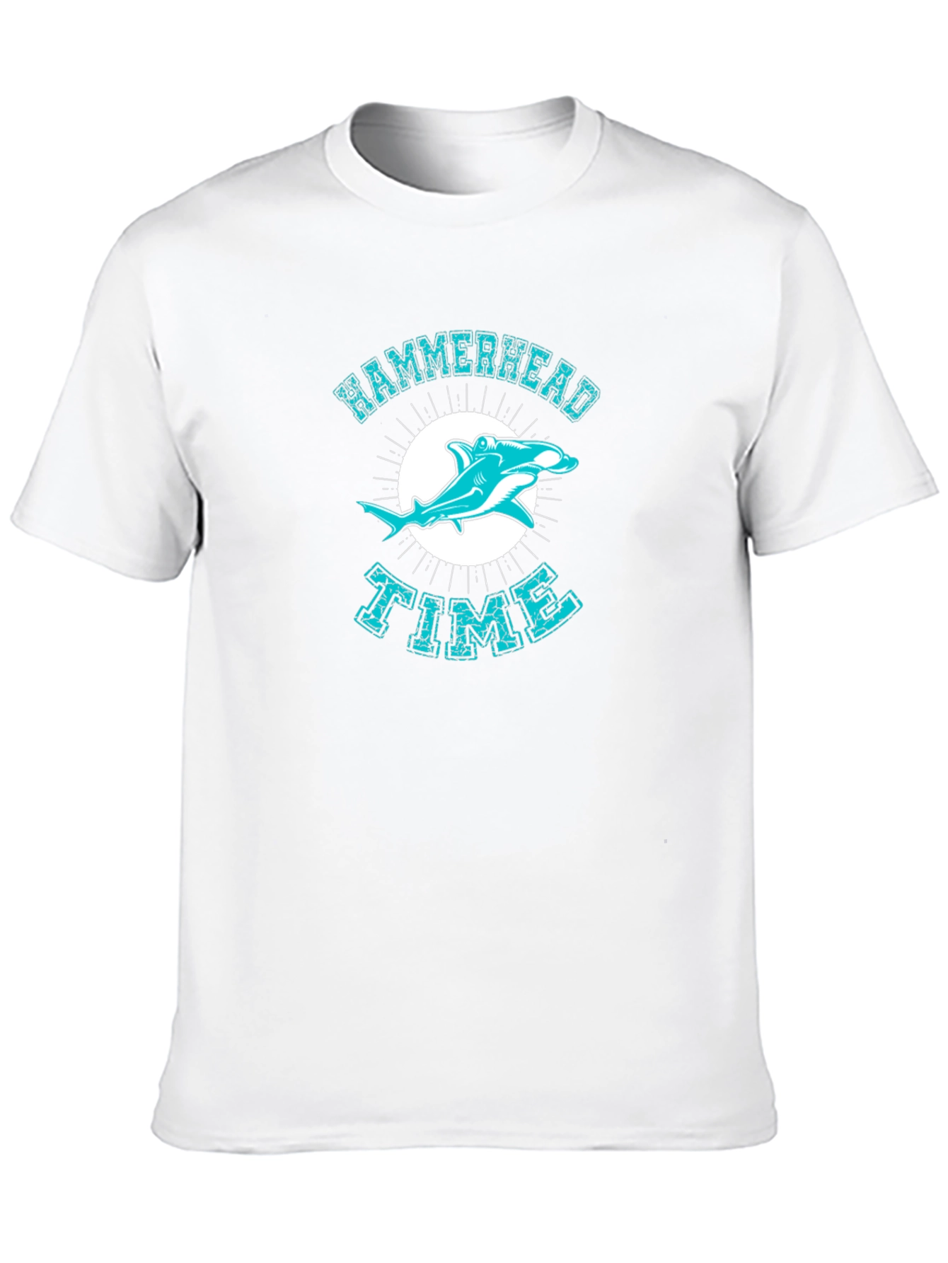 Black Hammerhead Shark Time Graphic T-Shirt view 10