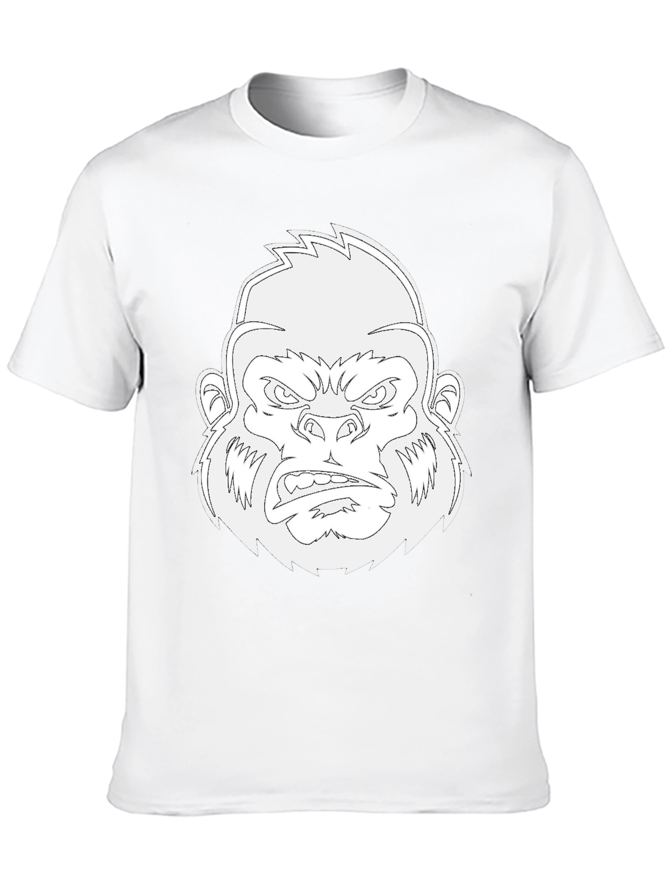 Black Gorilla Graphic Black T-Shirt for Men view 10