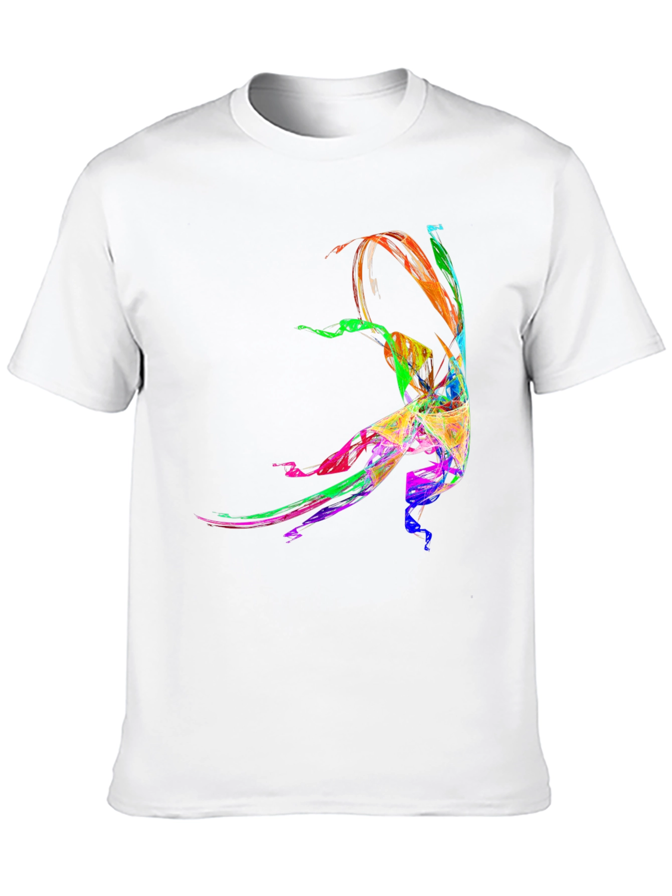 Black Colorful Abstract Dancer Graphic Tee view 10