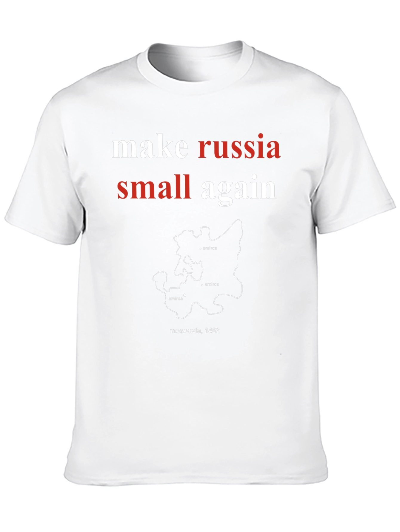 Black Make Russia Small Again T-Shirt - Black Cotton Tee view 10