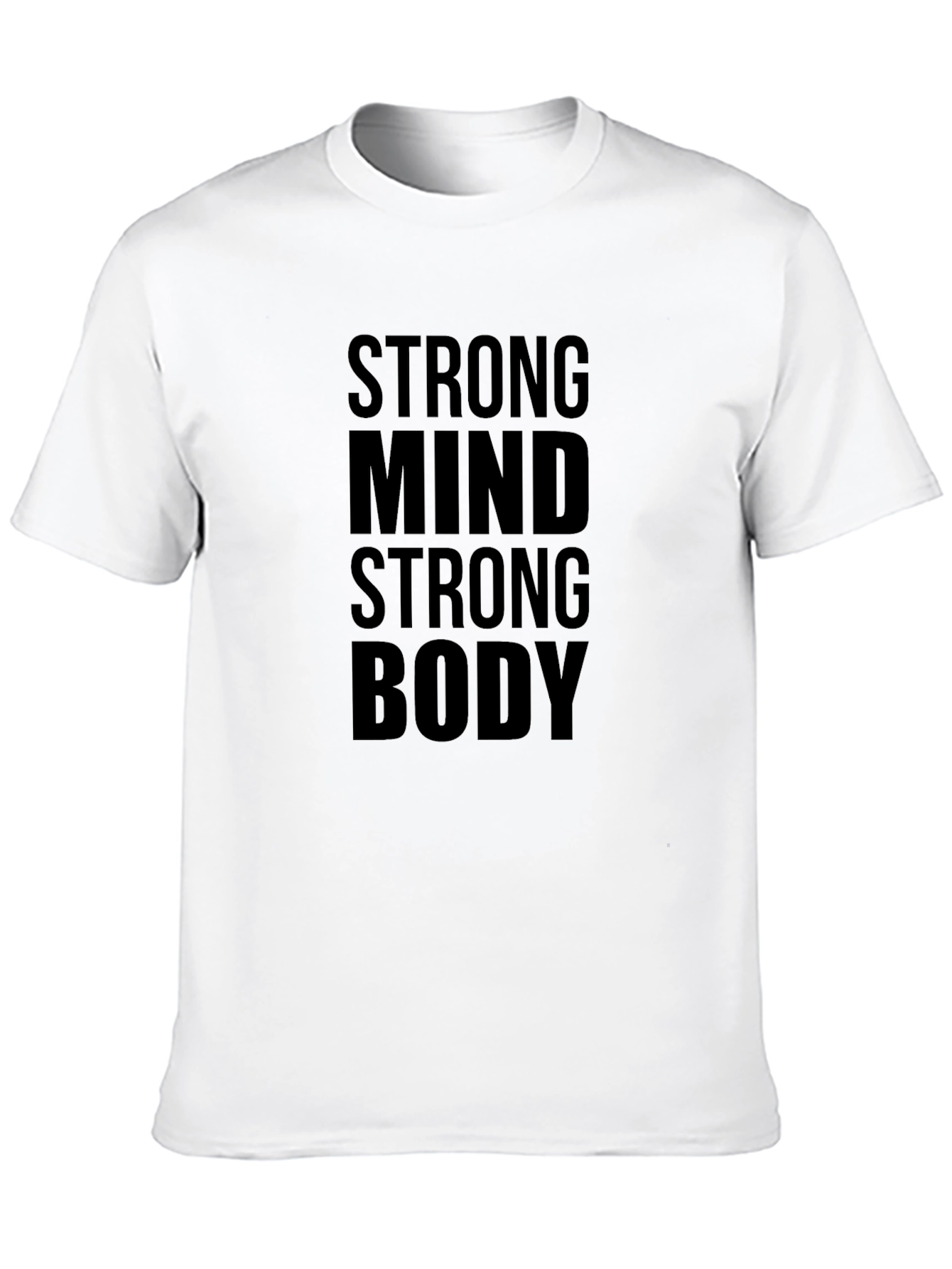 Black Strong Mind Strong Body Black Graphic Tee view 10
