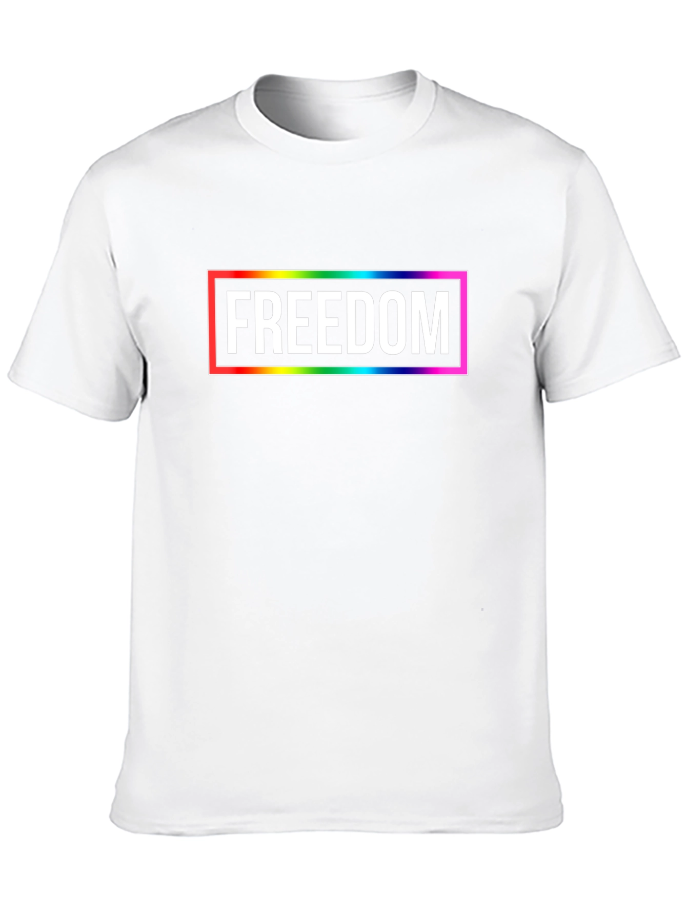 Black Freedom Rainbow Graphic Tee - Unisex T-Shirt view 10