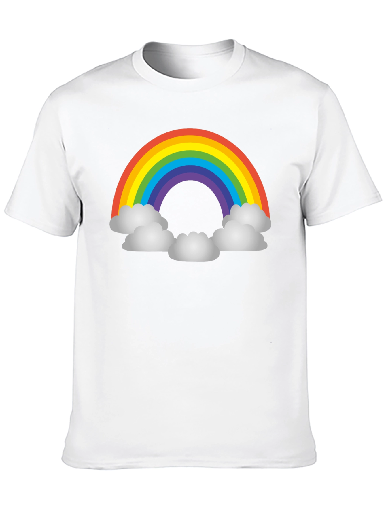 Black Rainbow Cloud Graphic T-Shirt - Unisex Black Tee view 10