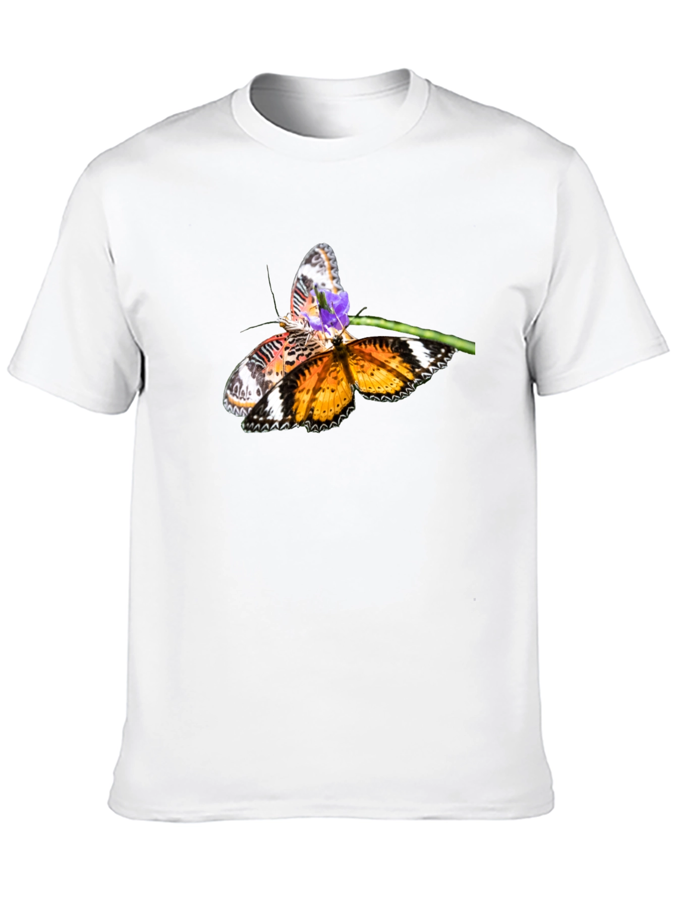 Black Butterfly Graphic Print Black T-Shirt view 10
