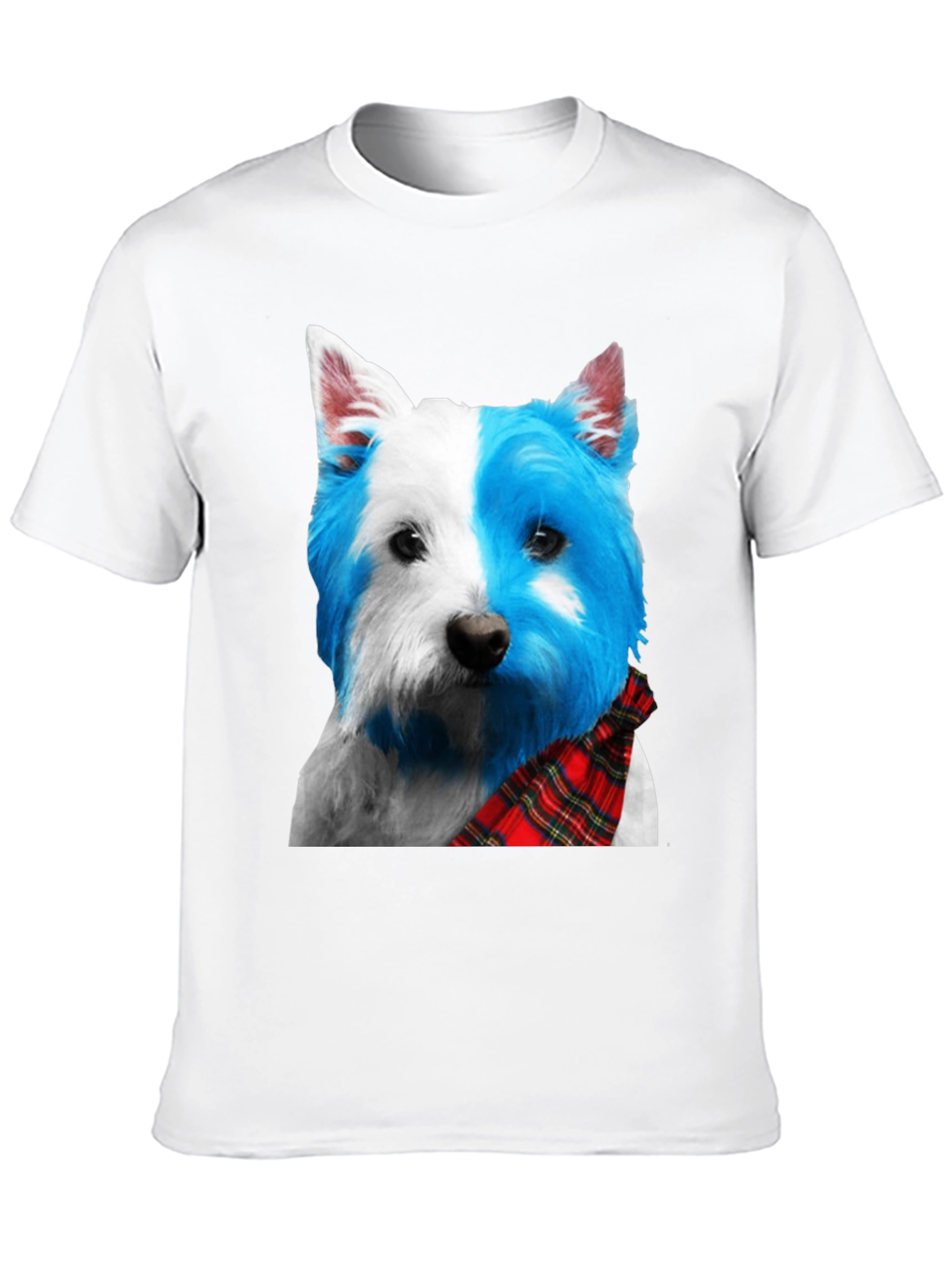 Black Dog Breed Plaid Scarf Tee view 10