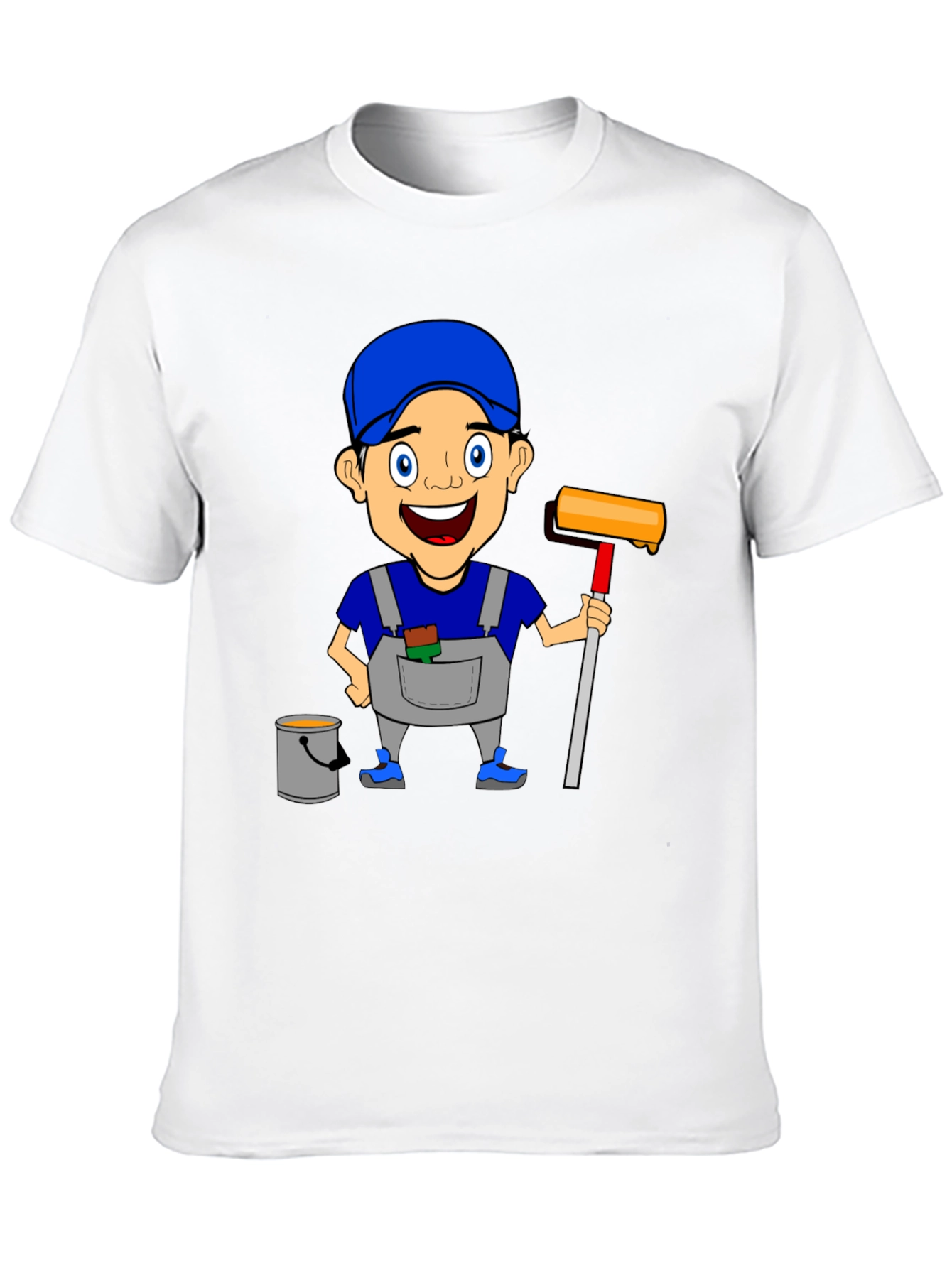 Black Painter Cartoon Graphic T-Shirt view 10