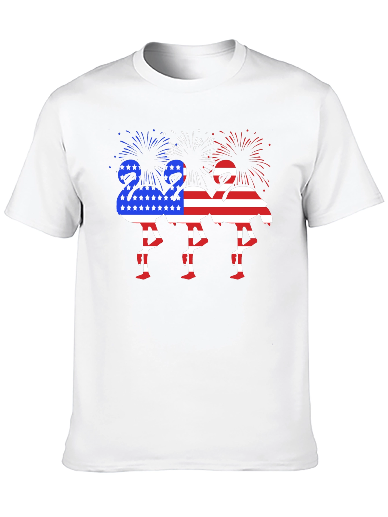 Black Patriotic Flamingo Graphic Tee view 10