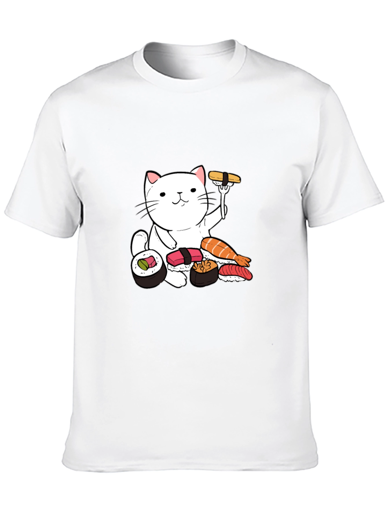 Black Sushi Cat Graphic T-Shirt - Cute & Comfy view 10