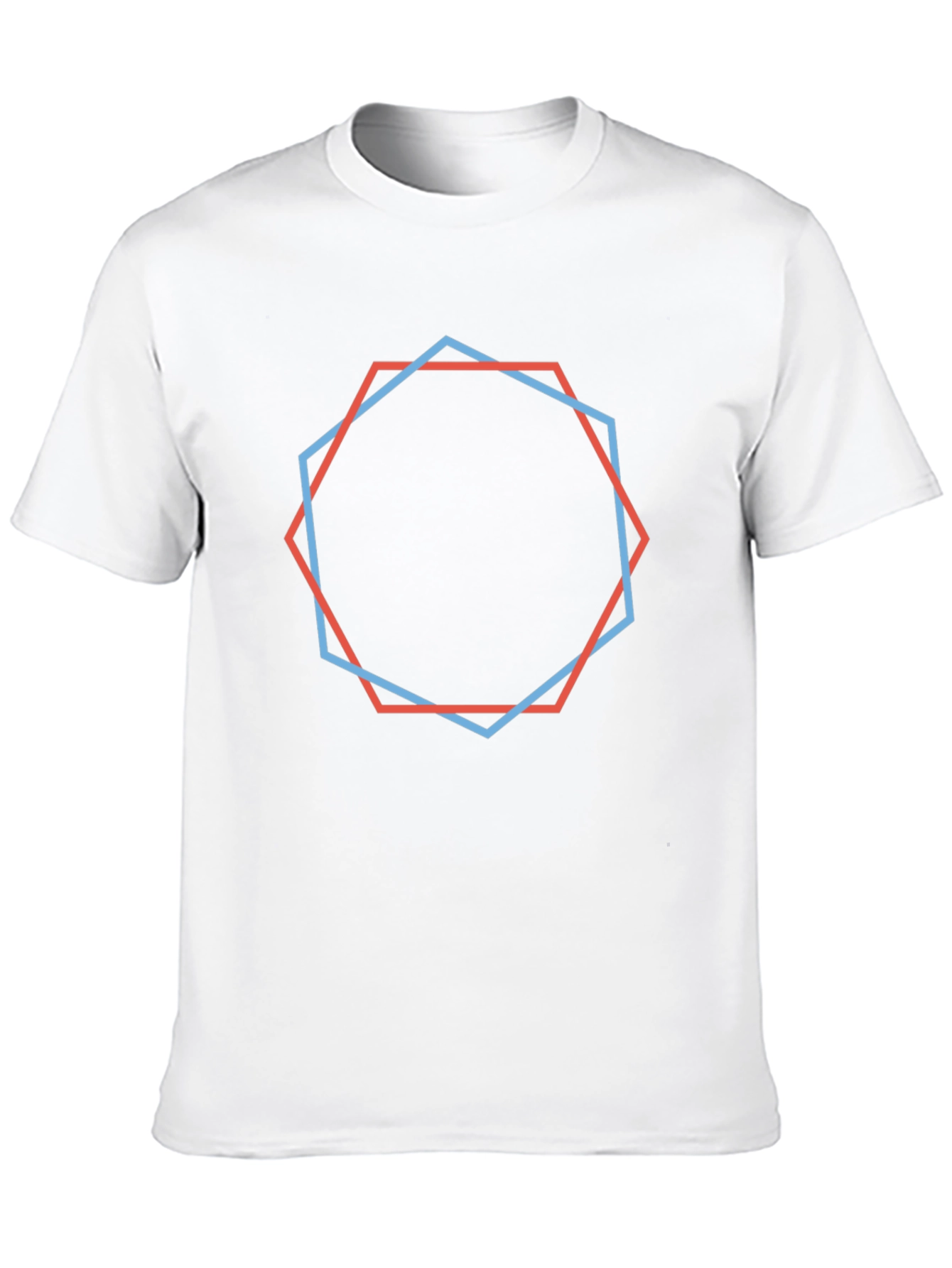 Black Geometric Octagon T-Shirt - Modern Style view 10