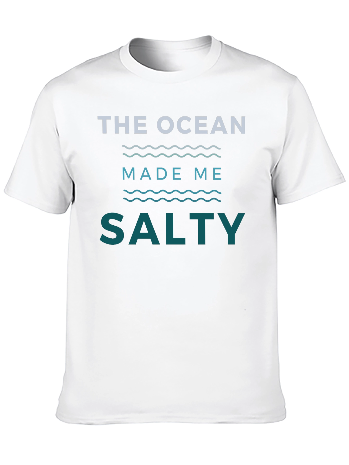 Black The Ocean Made Me Salty Tee - Black Cotton Shirt view 10