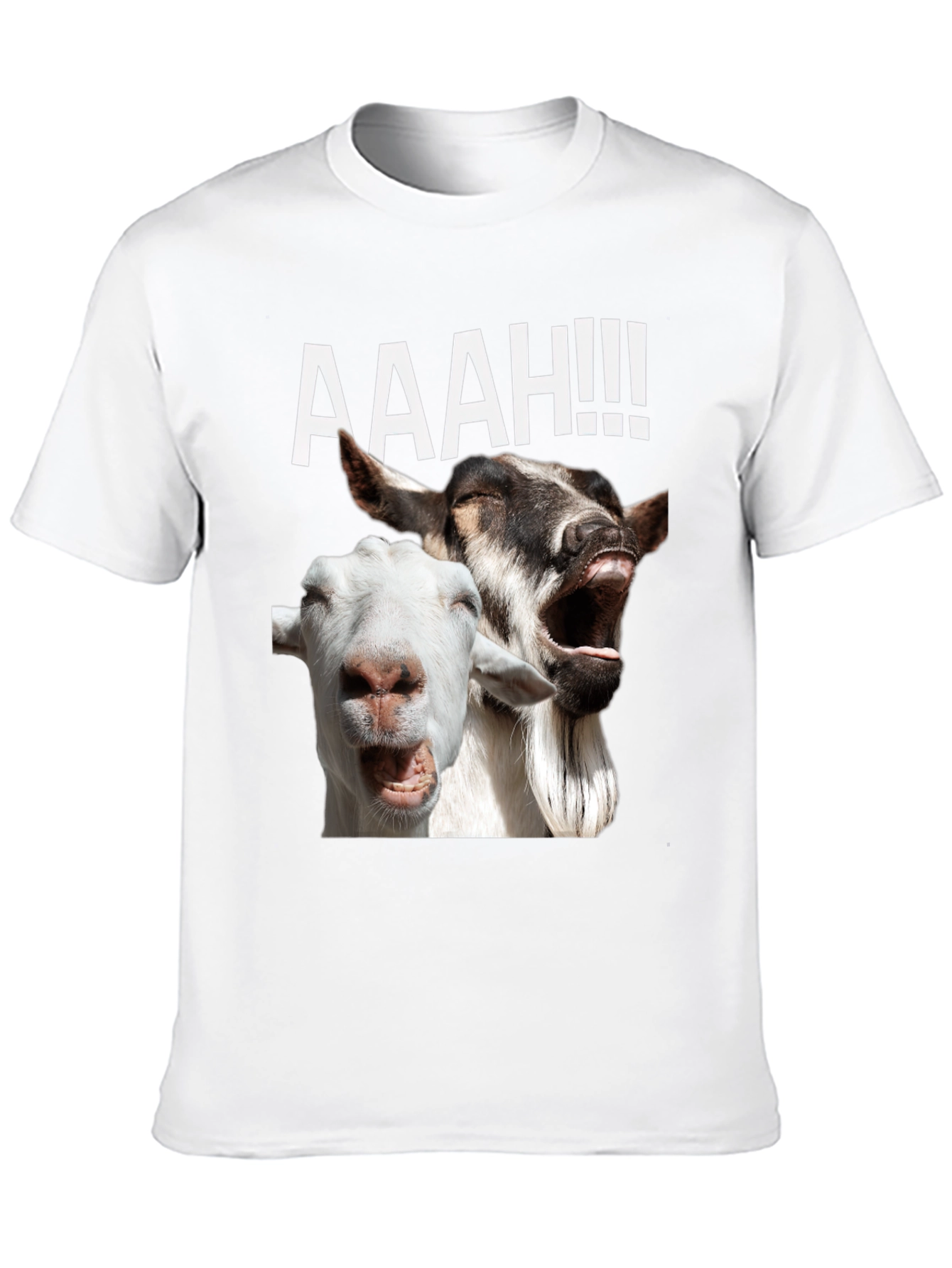 Black Screaming Goats Graphic Tee - Hilarious Novelty T-Shirt view 10