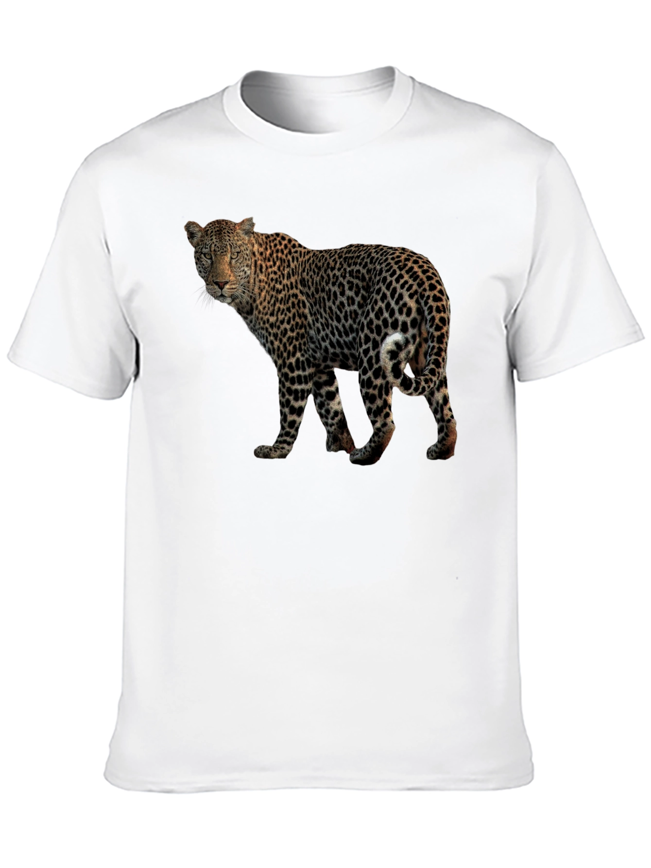 Black Leopard Print Black T-Shirt view 10