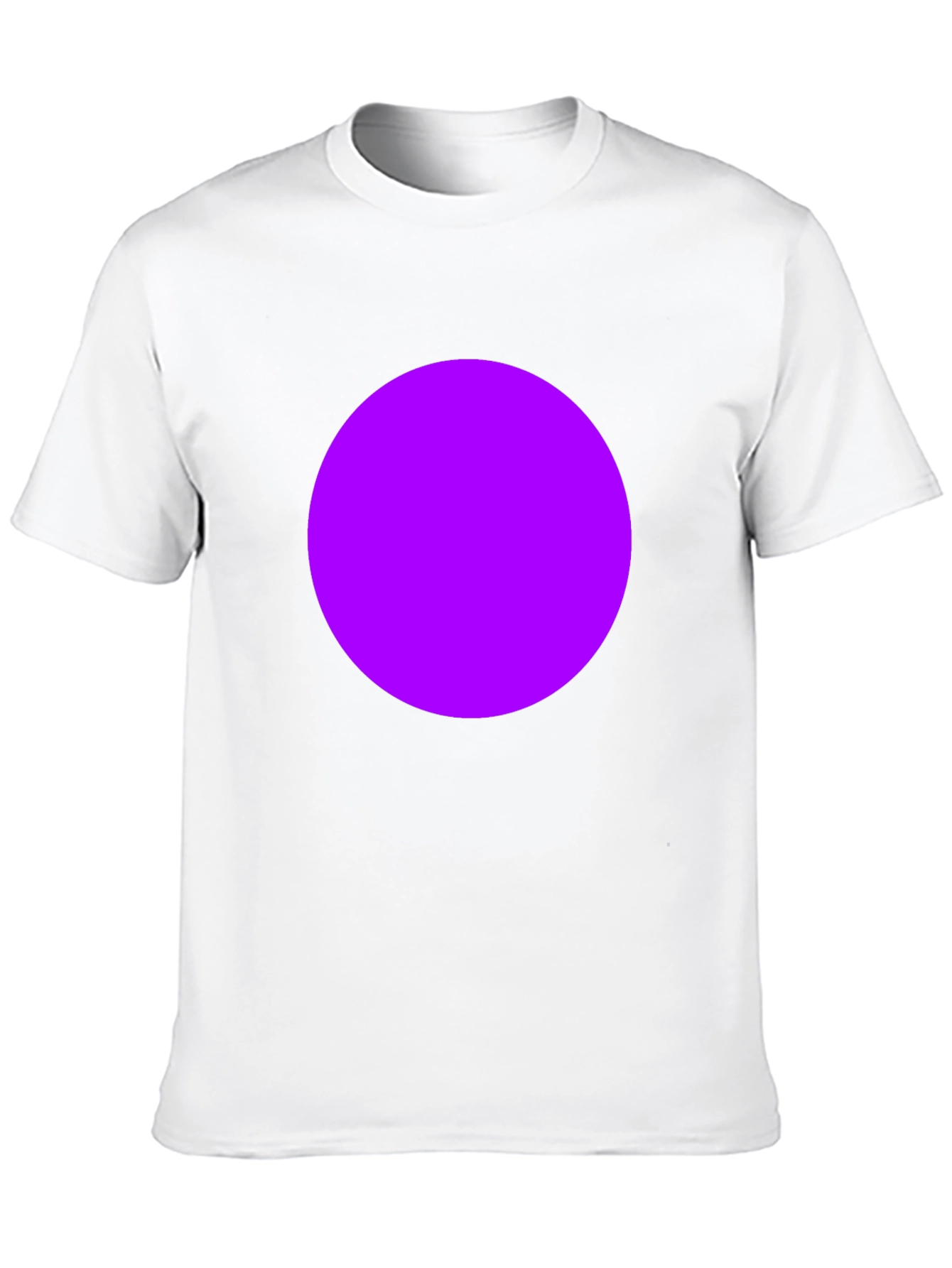 Black Men's Black T-Shirt with Bold Purple Circle Design view 10