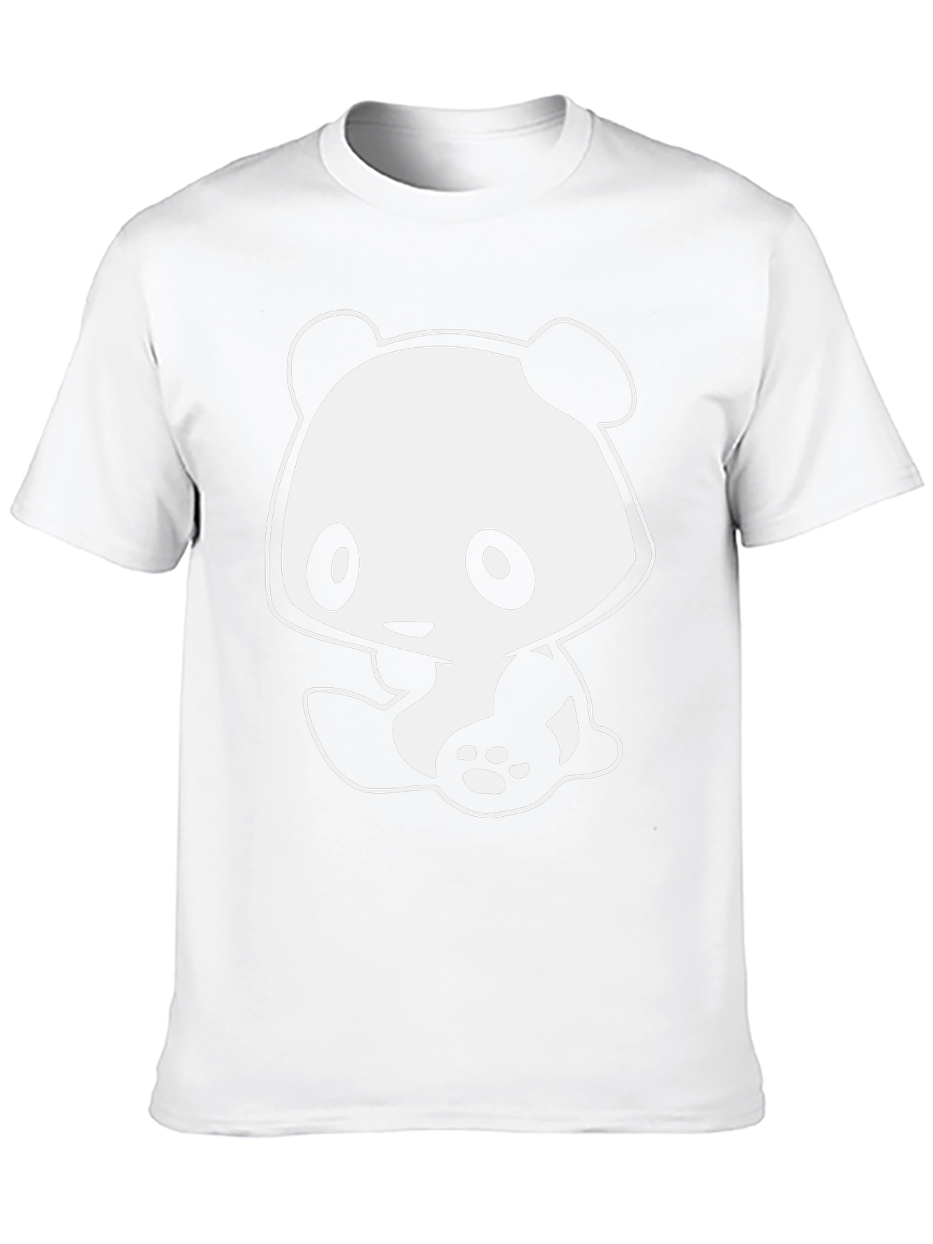 Black Cute Panda Graphic Black T-Shirt view 10