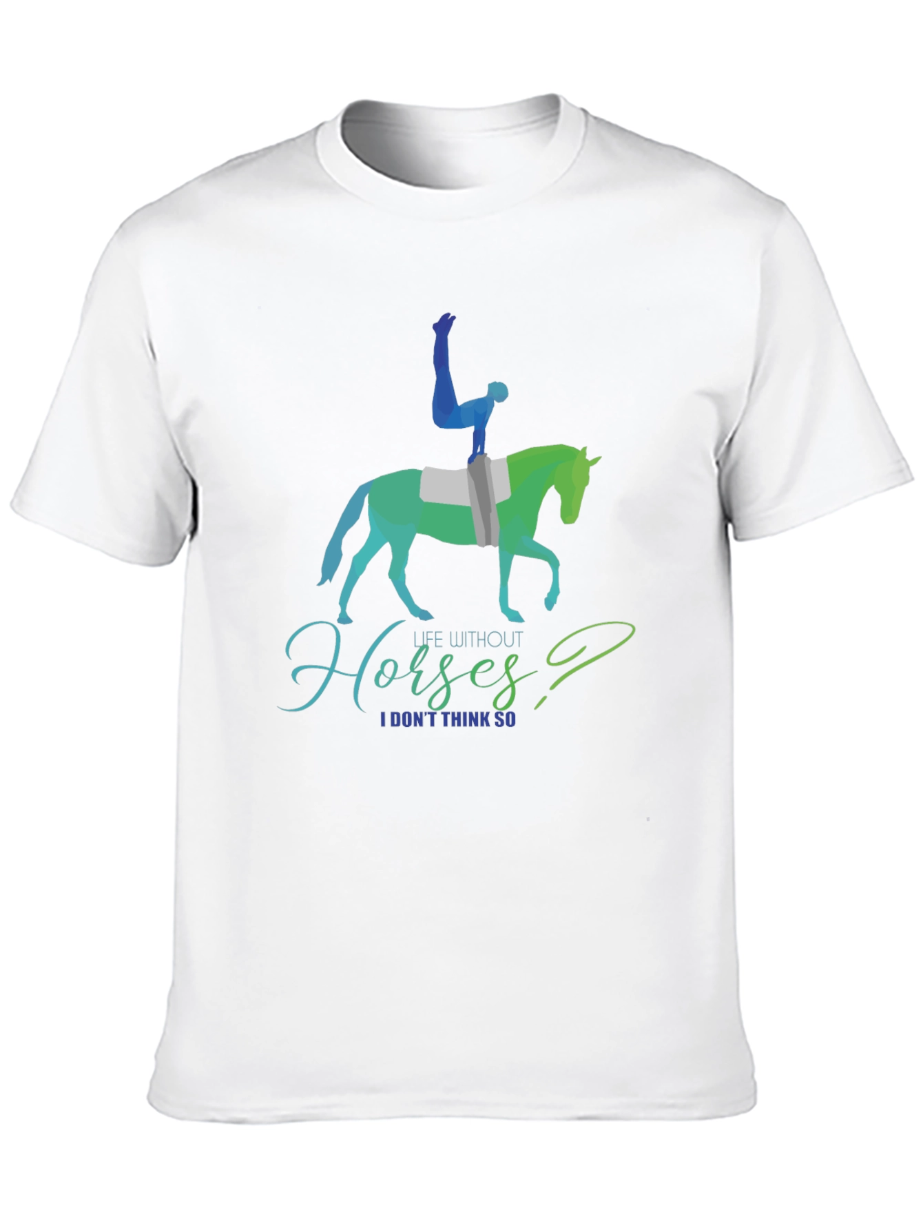 Black Equestrian T-Shirt: Life Without Horses? view 10