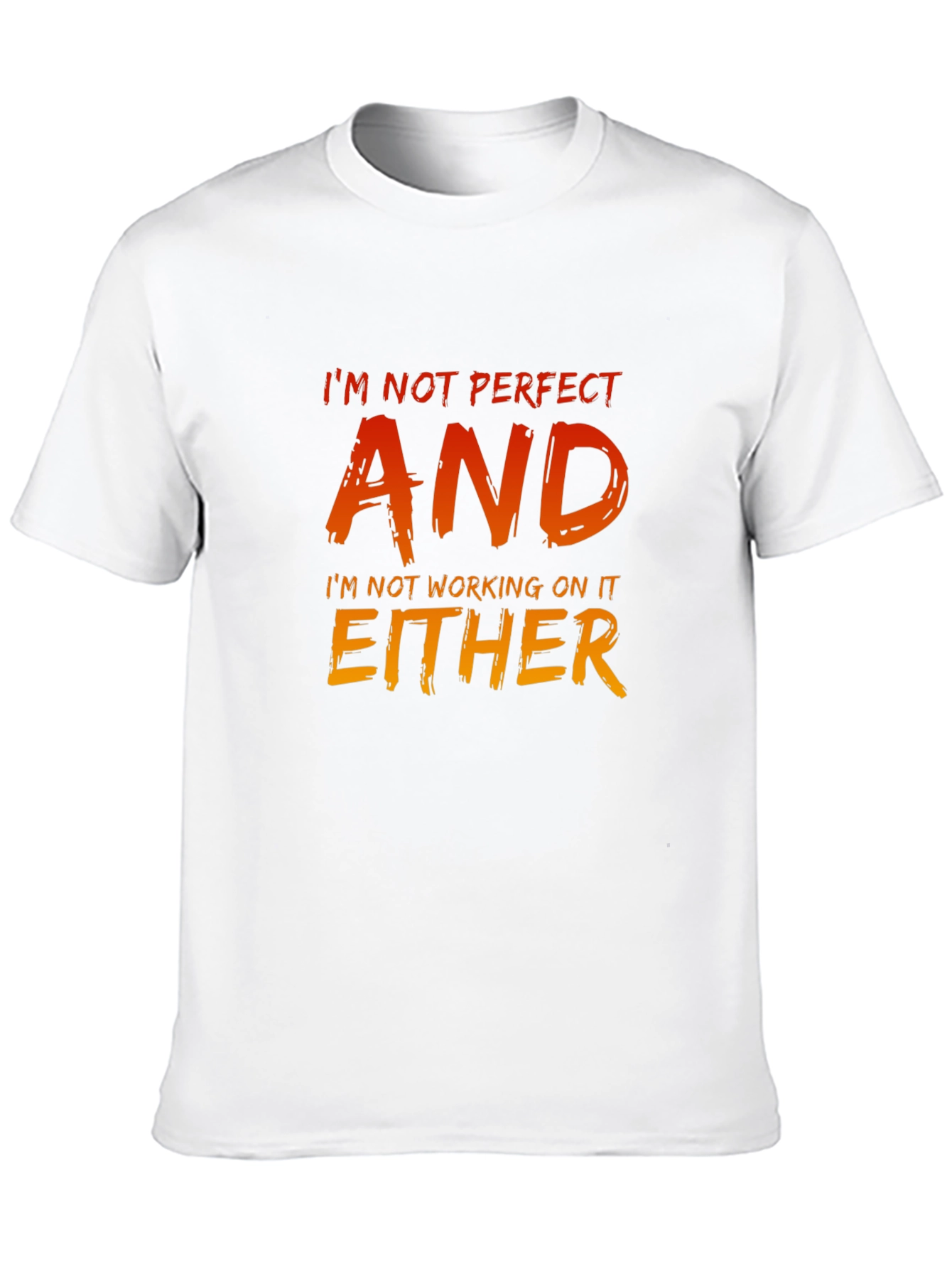 Black I'm Not Perfect Graphic Tee - Men's Black T-Shirt view 10