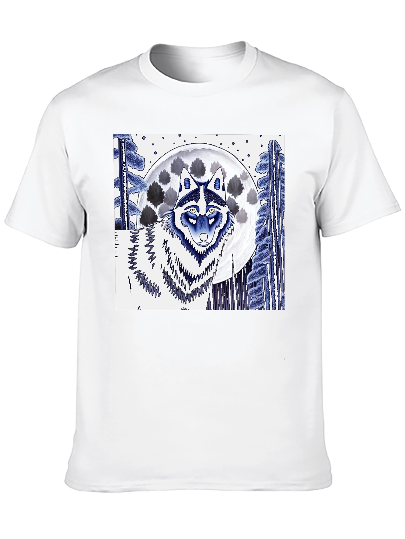 Black Wolf & Moon Graphic Tee view 10