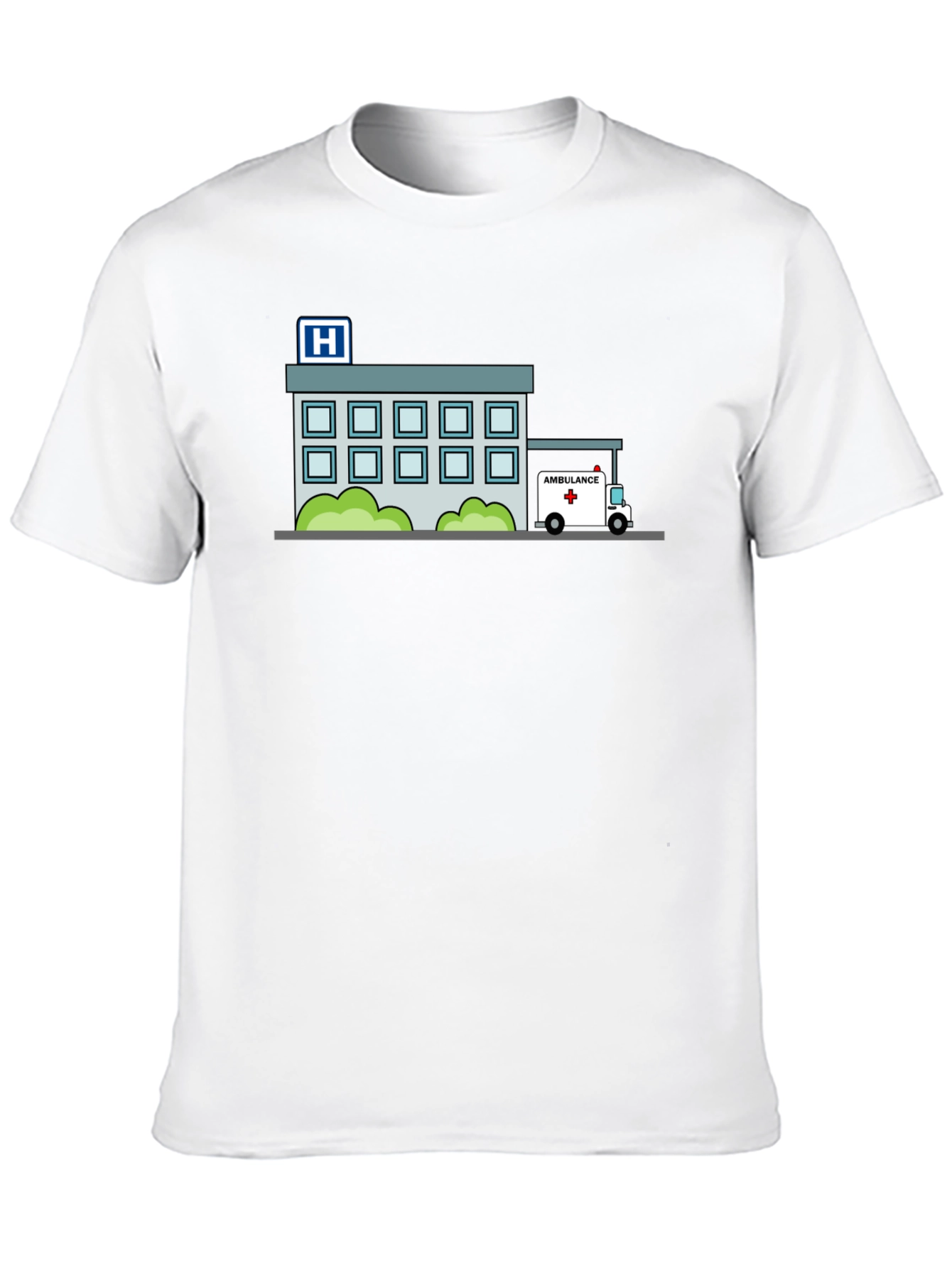 Black Hospital & Ambulance Graphic T-Shirt view 10