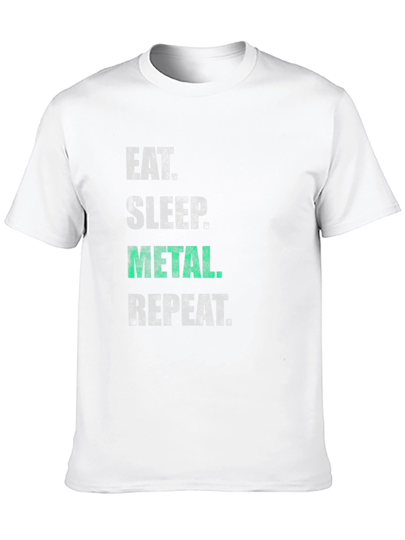 Black Eat Sleep Metal Repeat T-Shirt - Black Graphic Tee view 10