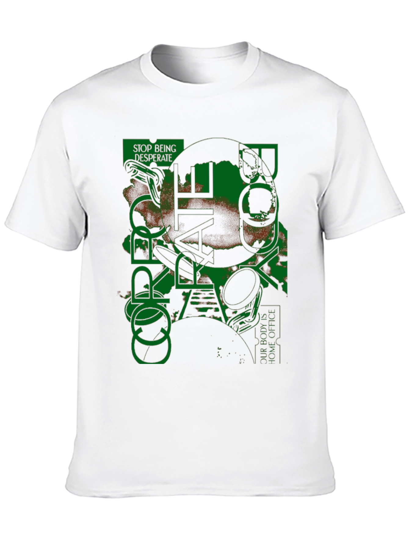 Black Abstract Graphic Tee - Stop Being Desperate T-Shirt view 10