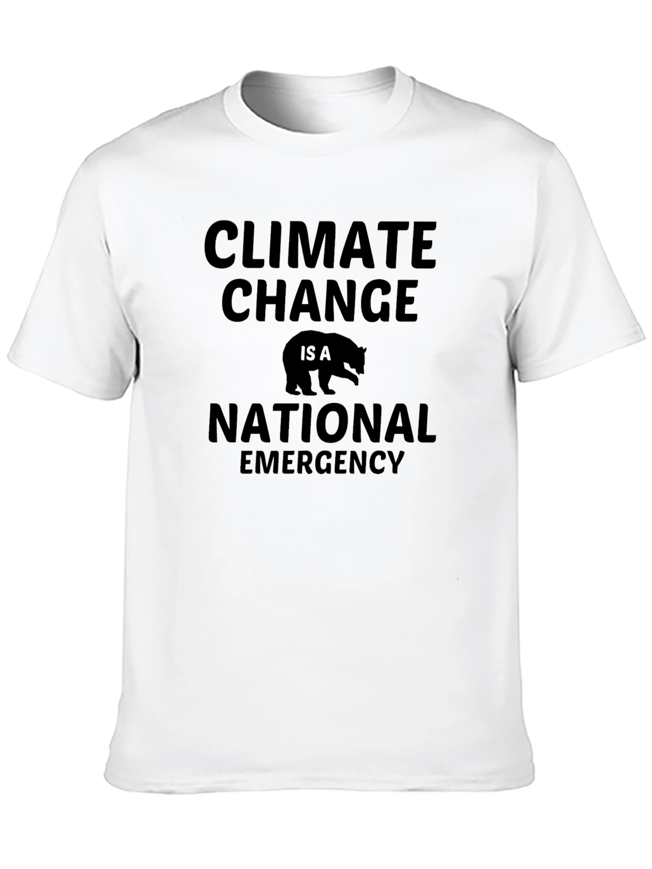 Black Climate Change Bear Graphic Tee - National Emergency Shirt view 10
