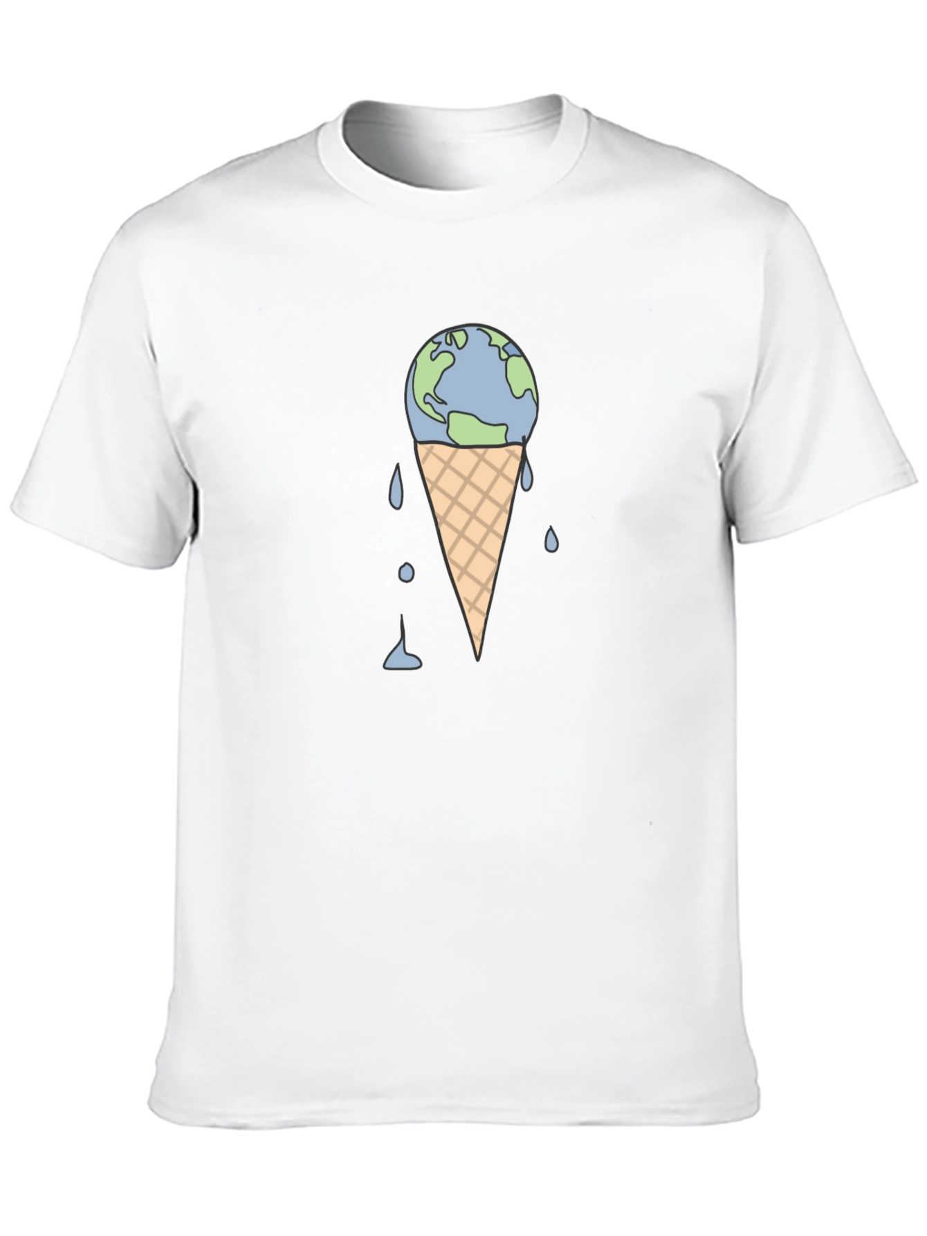 Black Earth Ice Cream Cone Graphic T-Shirt view 10