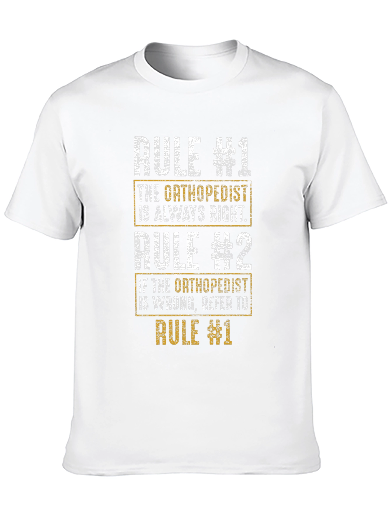 Black Orthopedist Rules T-Shirt - Funny Doctor Gift view 10