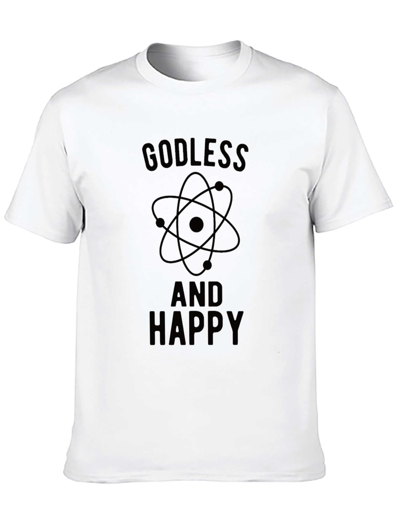 Black Godless And Happy Graphic Tee view 10