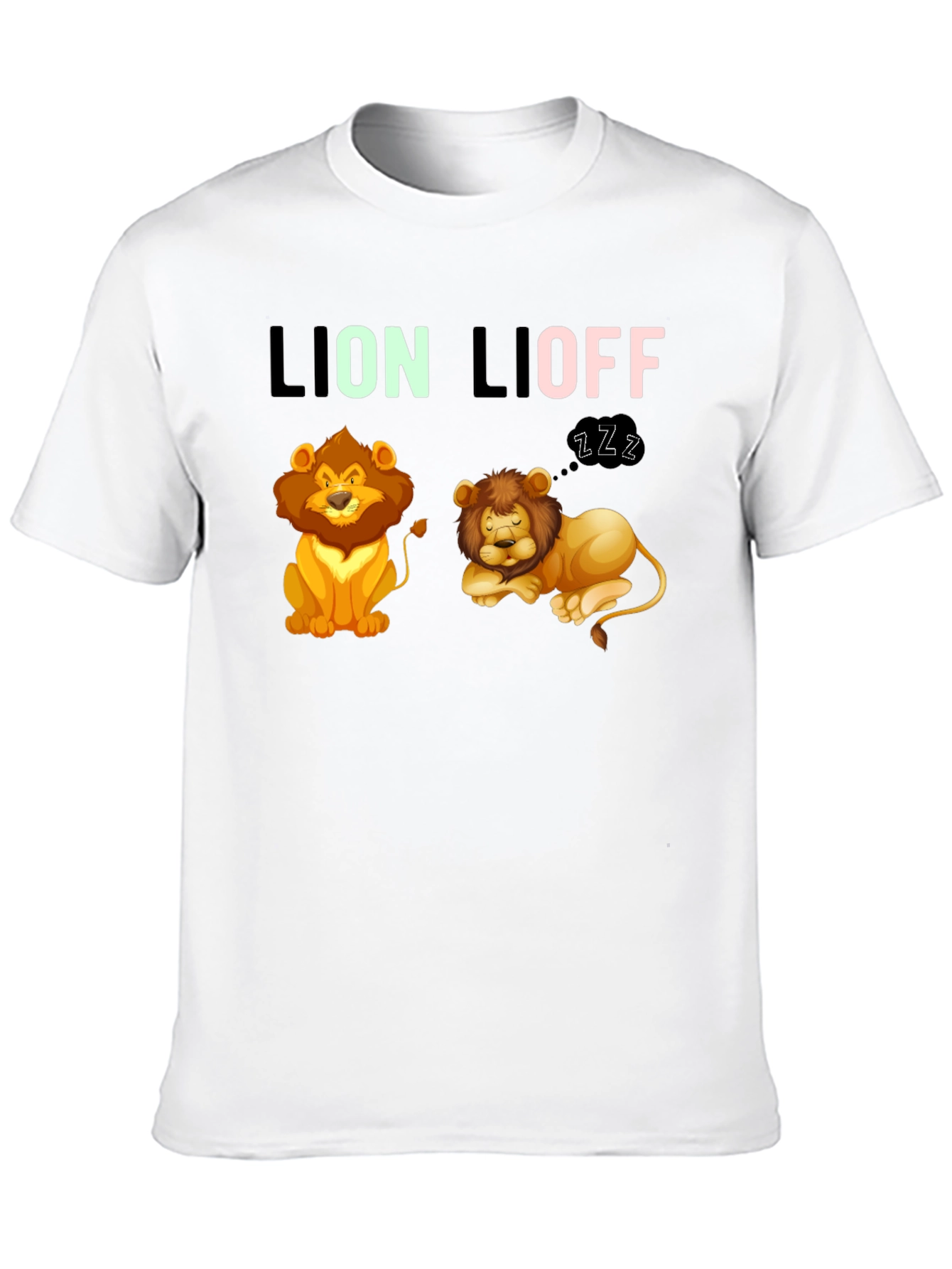 Black Lion Lioff T-Shirt - Funny Graphic Tee view 10