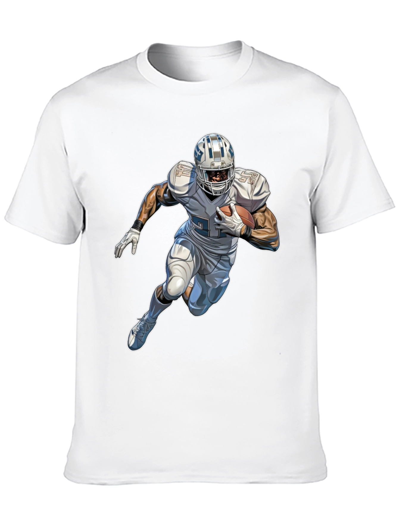 Black Football Player Graphic Black T-Shirt view 10