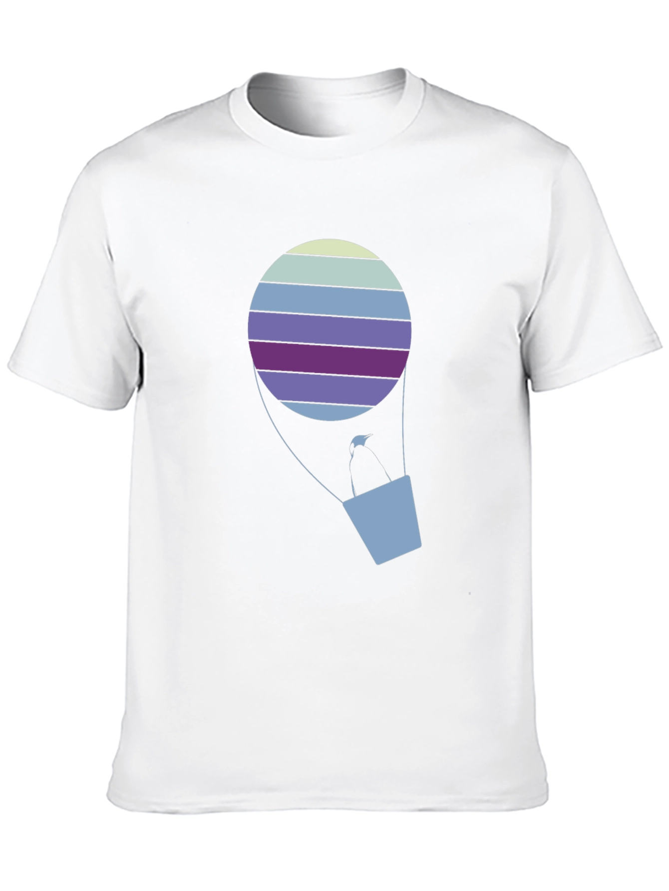 Black Striped Hot Air Balloon Graphic Tee view 10
