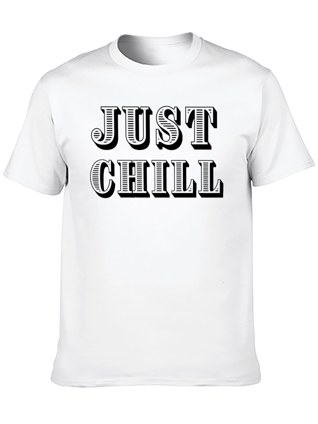 Black Just Chill Black Graphic T-Shirt view 10