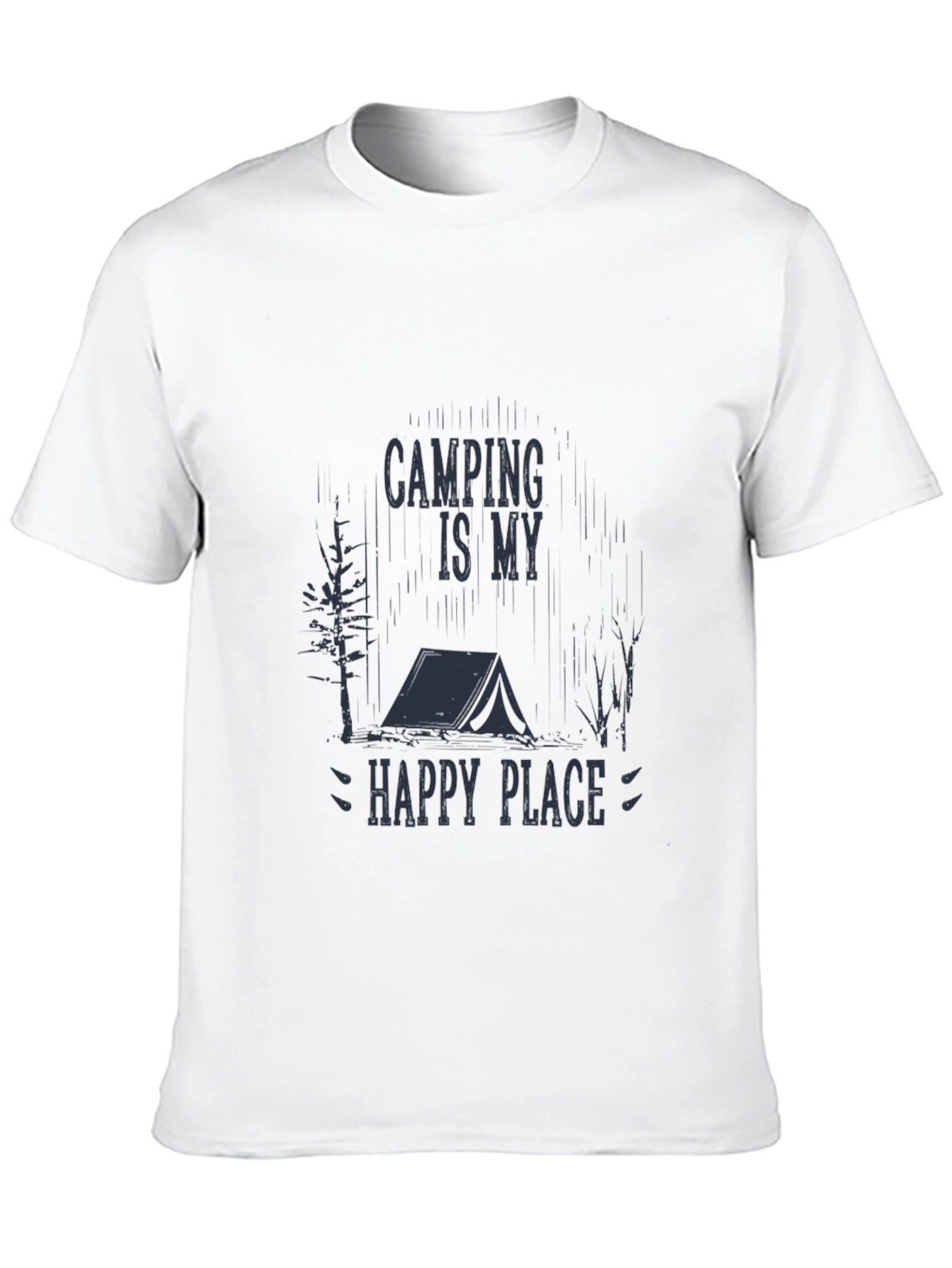 Black Camping is My Happy Place Black T-Shirt view 10