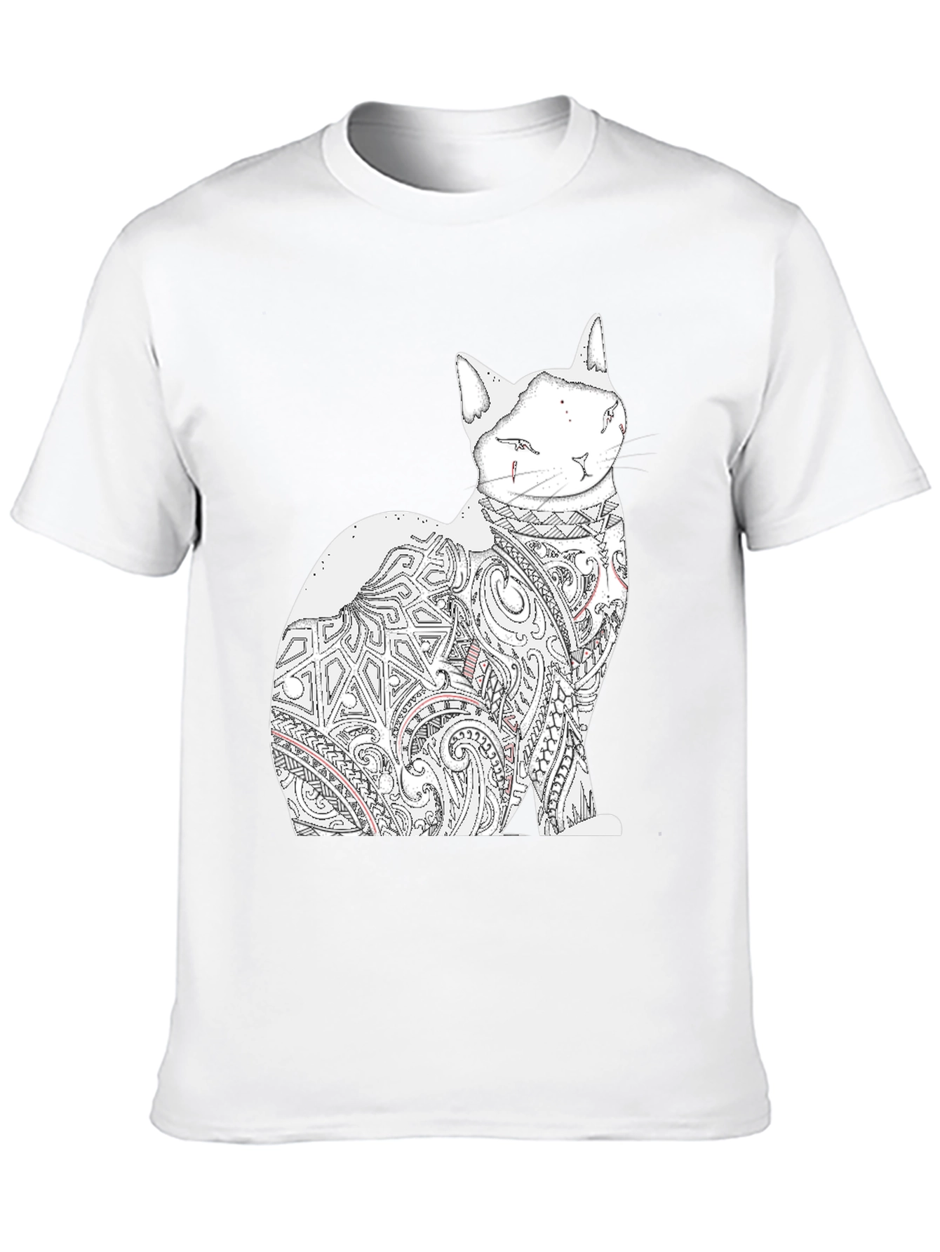 Black Cat Tattoo Graphic Print Black Tee view 10