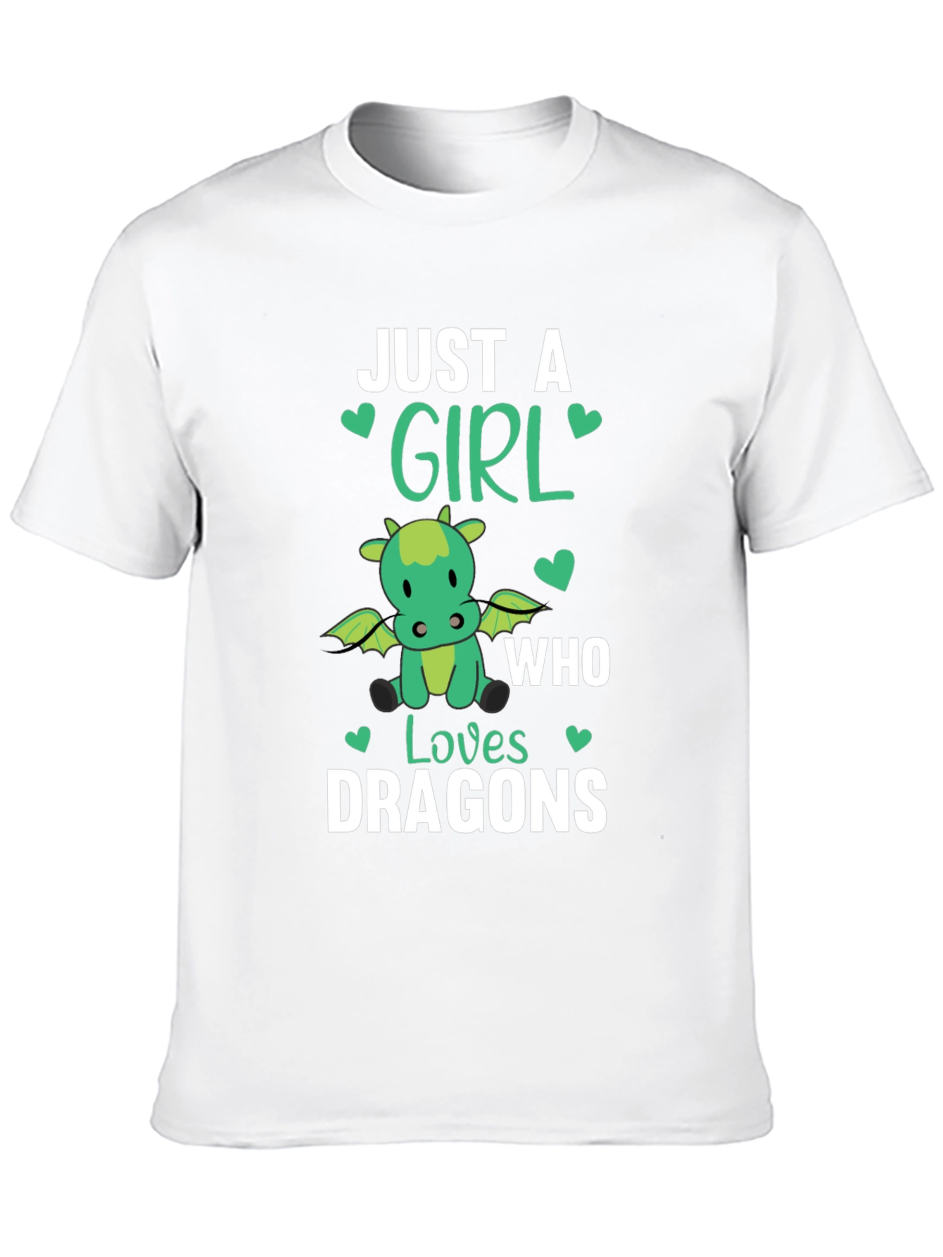 Black Just A Girl Who Loves Dragons T-Shirt view 10