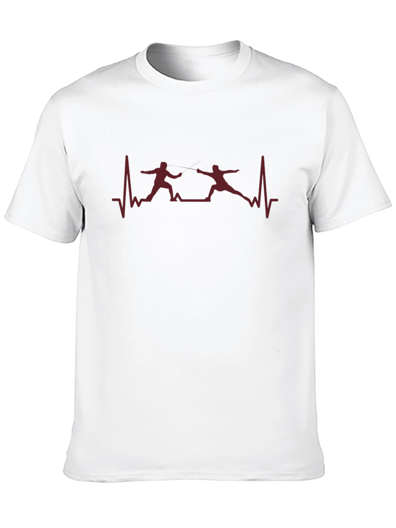 Black Fencing Heartbeat T-Shirt - Black view 10